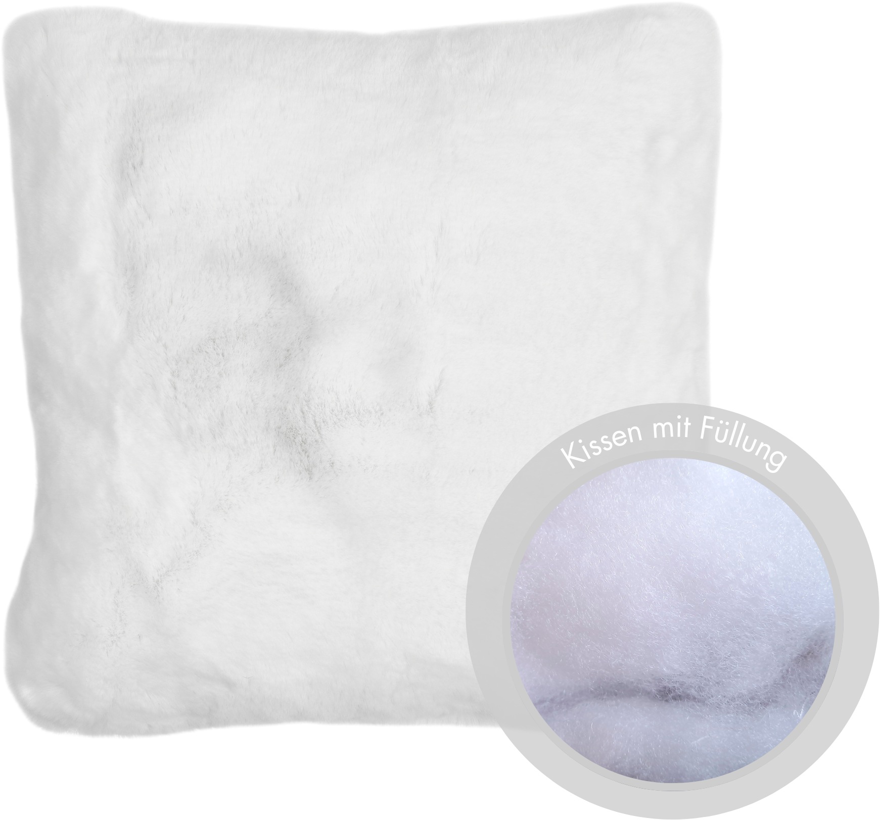 LUXOR living Fellkissen "Dekokissen Novara" Kunstfell, eckig, 40x40 cm, seh günstig online kaufen