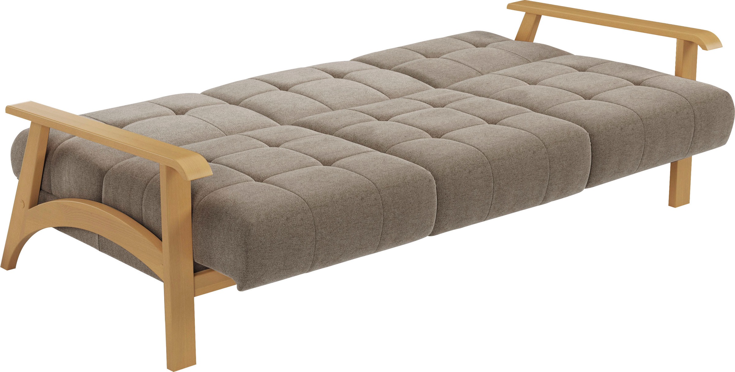 sit&more 3-Sitzer »Billund«, Armlehnen aus eichefarbigem Buchenholz, verschiedene Bezüge und Farben