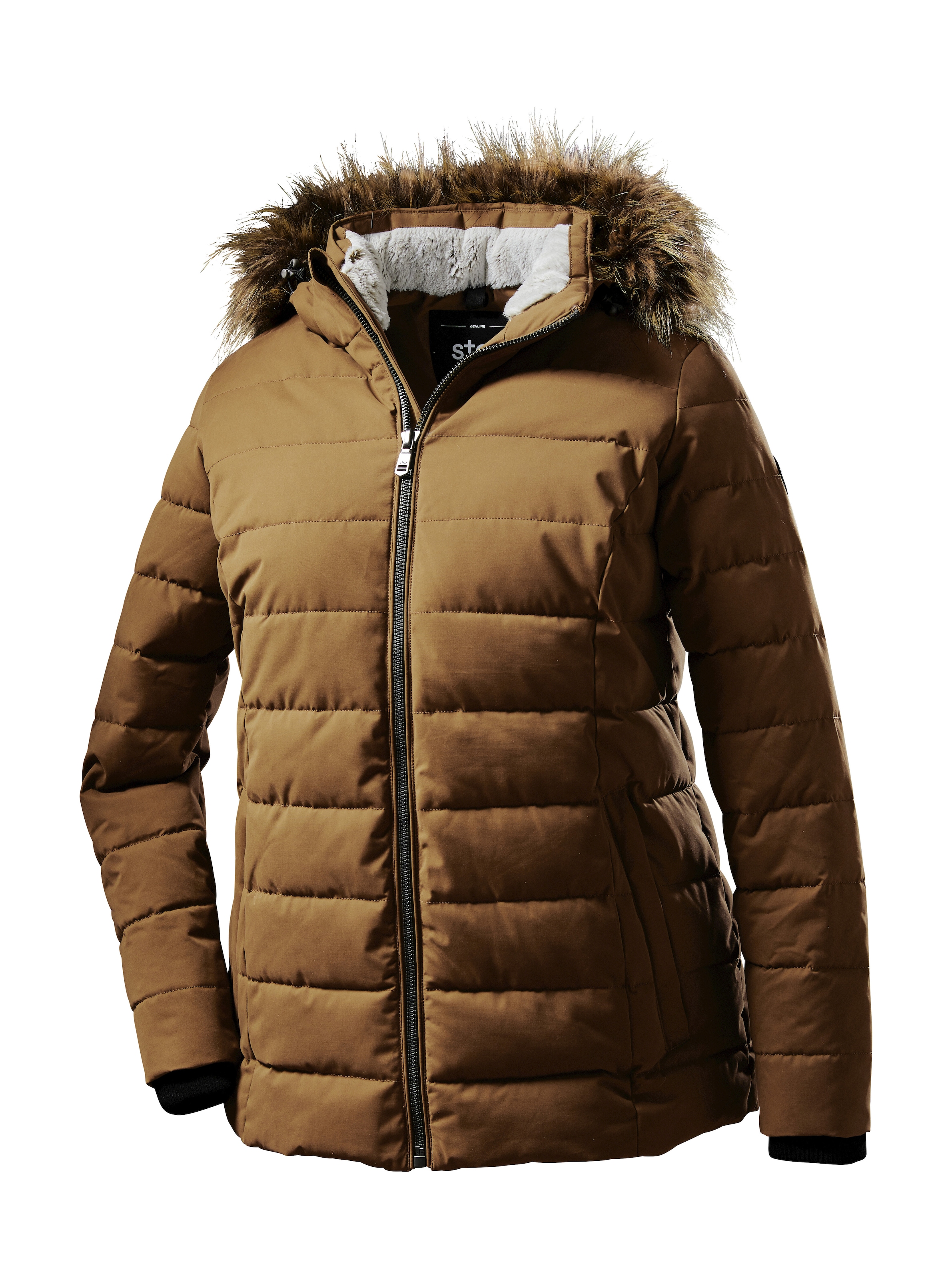 STOY Steppjacke "WMN Quilted JCKT E" STOY Steppjacke: Abzippbare Kapuze, atmungsaktiv, wasserabweisend