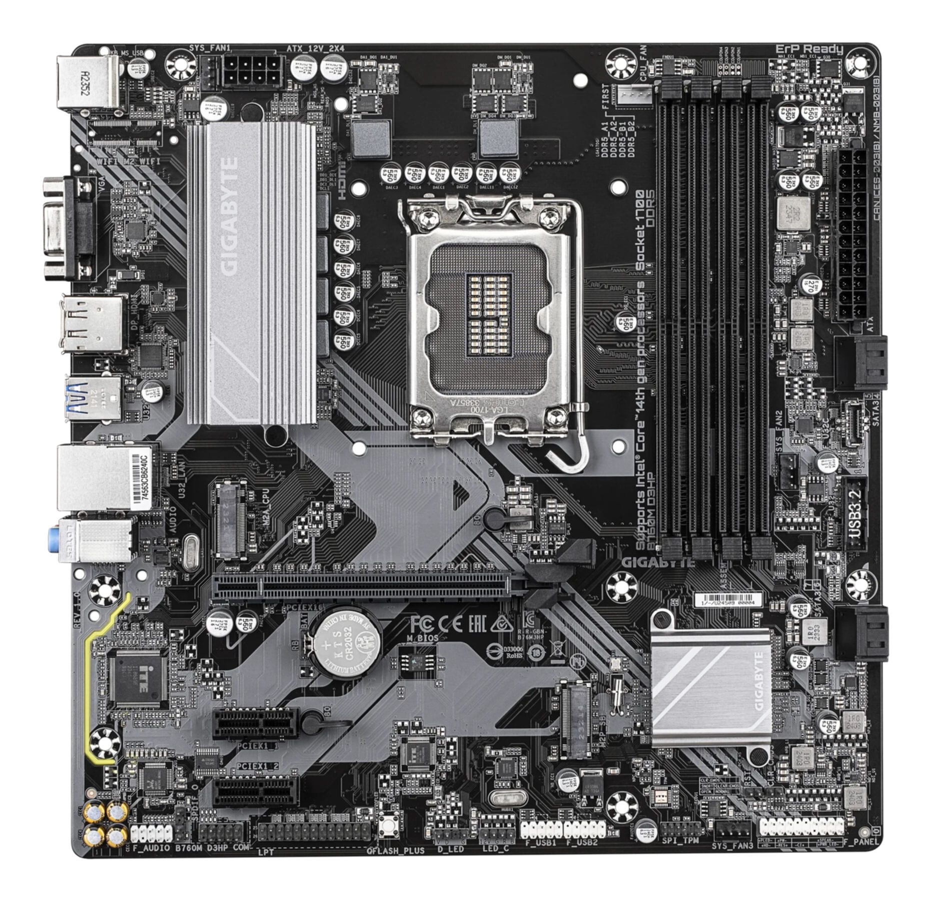 Gigabyte Mainboard »B760M D3HP Mainboard - Intel Core CPUs der 14. Generation, 4+1+1 Phase«