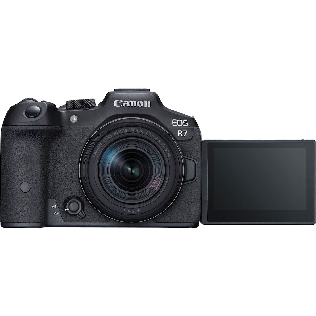 Canon Systemkamera »EOS R7 + RF-S 18-150mm F3.5-6.3 IS STM«, RF-S 18-150mm F3,5-6,3 IS STM, 34,4 MP, WLAN-Bluetooth