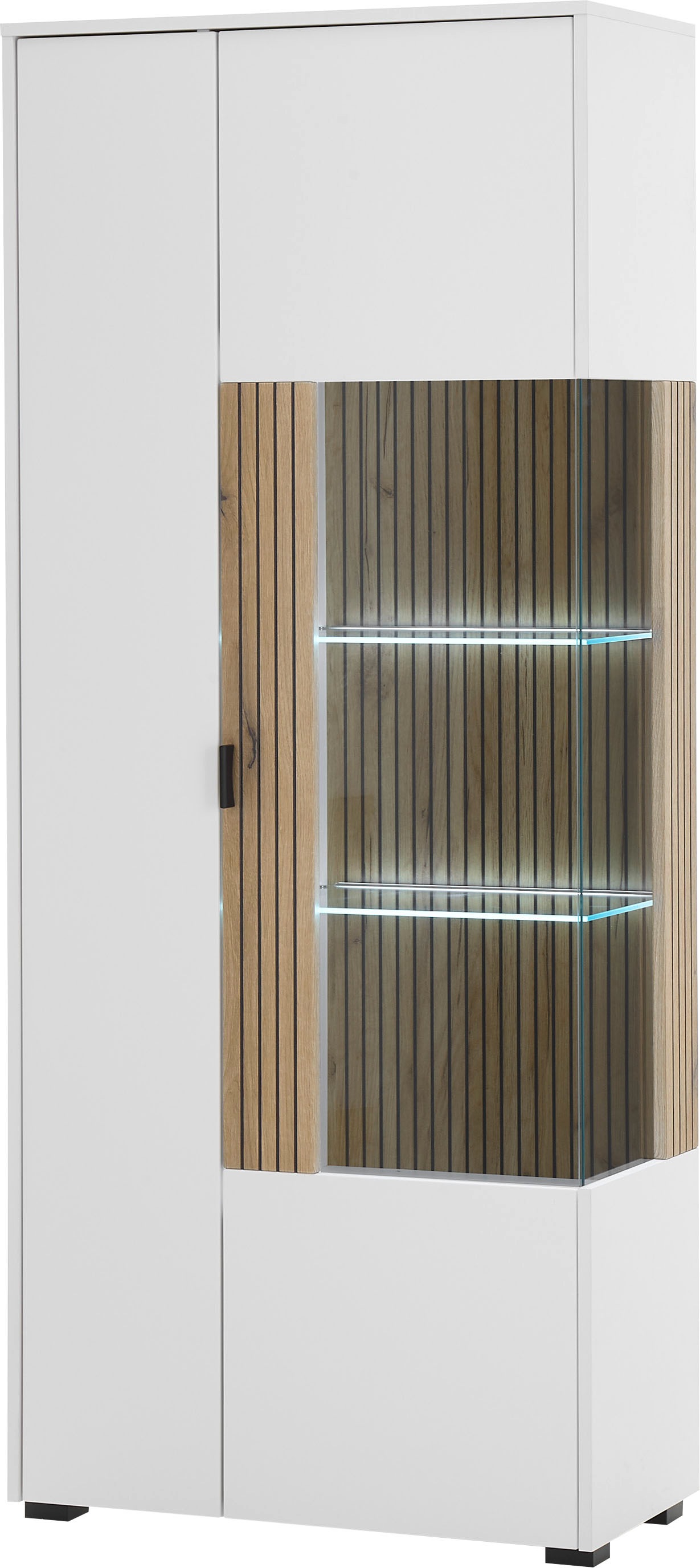 Home affaire Vitrine "Hudson, Stauraumvitrine" in moderner Trendfarbe, Grif günstig online kaufen