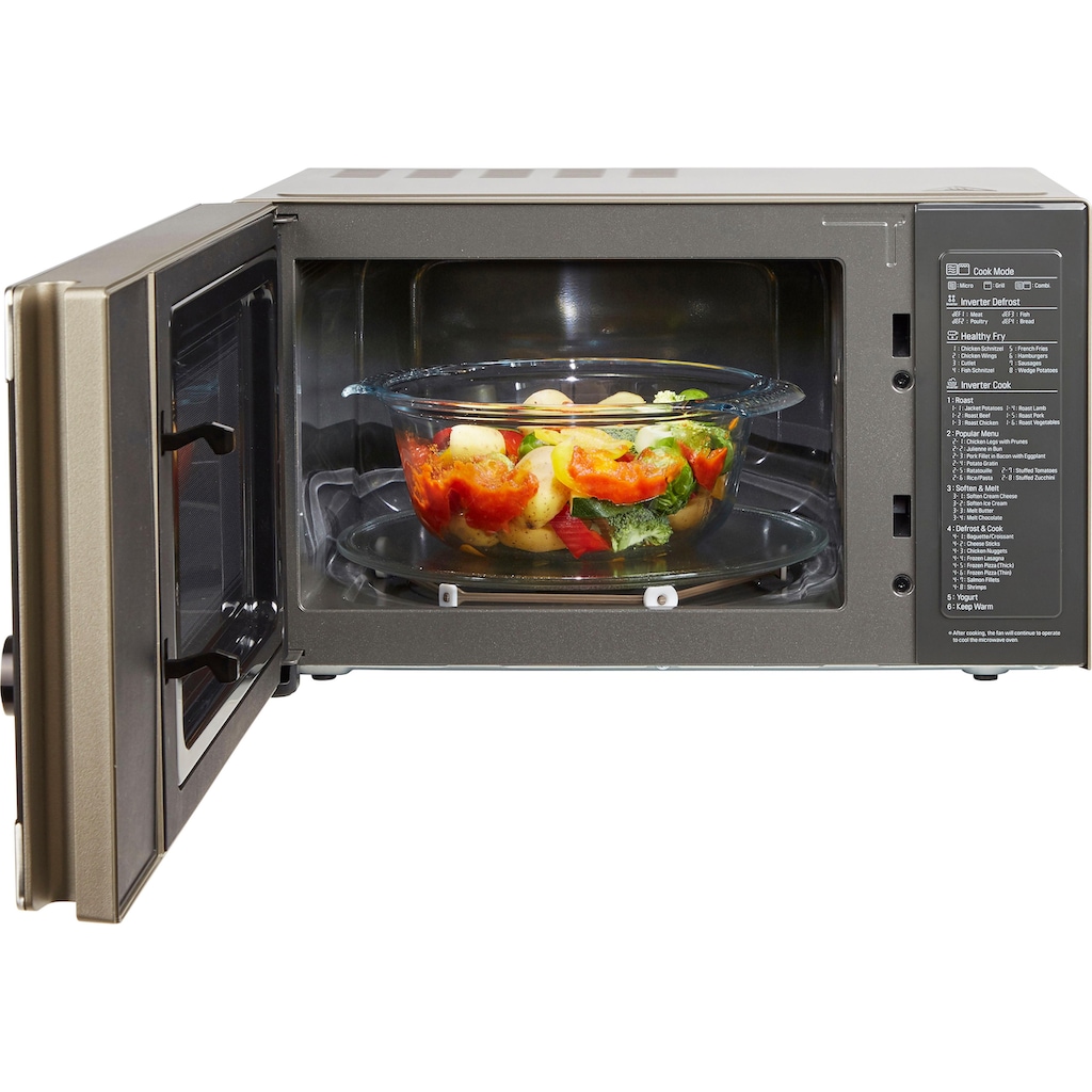 LG Mikrowelle »MH 6565 CPS«, Grill, 1000 W, Smart Inverter Technologie, echte Glasfront