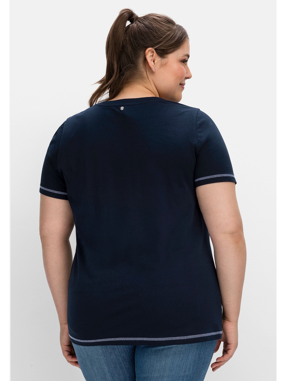 Sheego T-Shirt »Große tailliert bestellen für Wordingprint, | Größen«, mit BAUR leicht