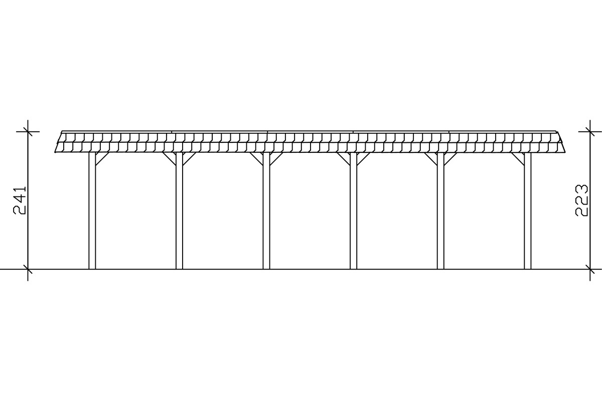 Skanholz Einzelcarport »Spreewald«, 285 cm, grün