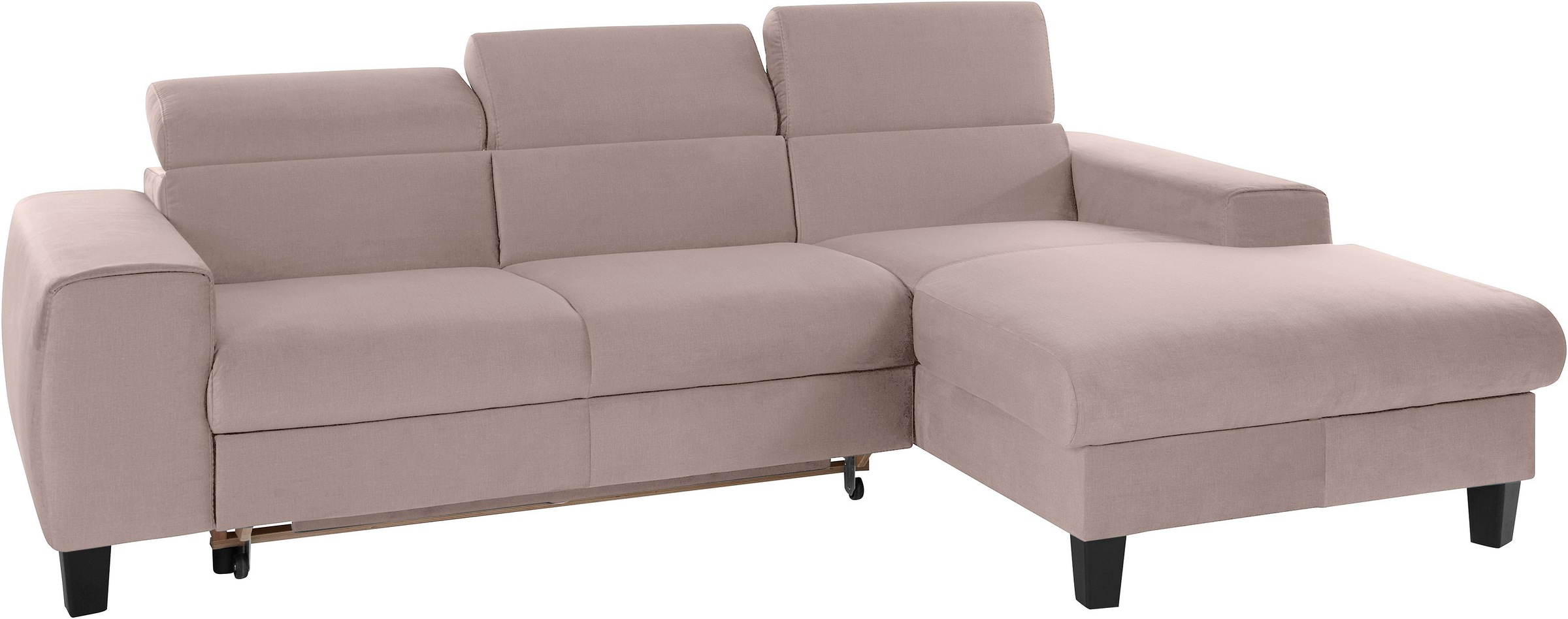 COTTA Ecksofa »Morven L-Form mit Kopfteilverstellung«, wahlweise mit Bettfunktion, Bettkasten & Wireless-Charger