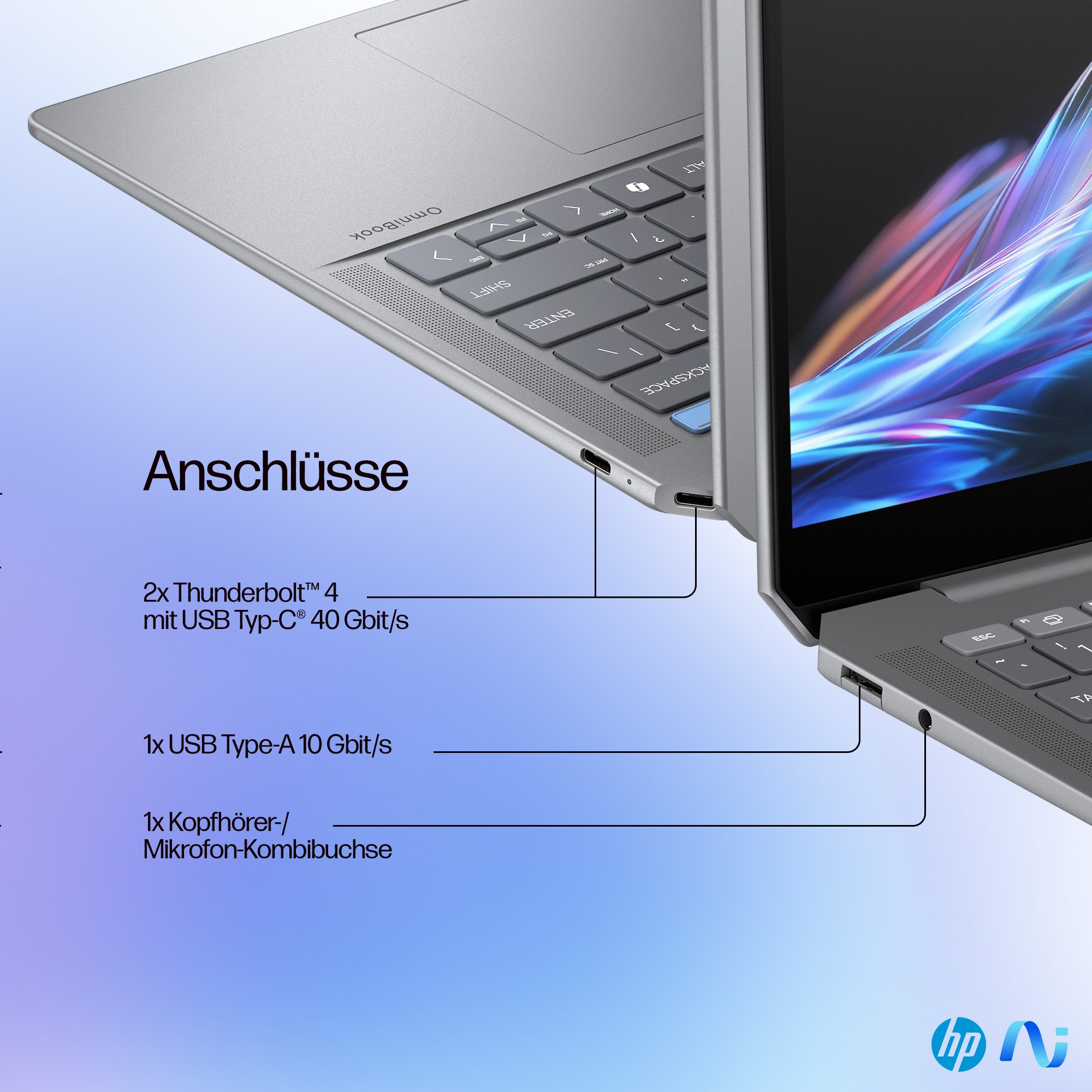 HP Notebook »HP OmniBook Ultra 14-fd0094ng«, 35,56 cm, / 14 Zoll, AMD, Ryzen™ AI 9, 1000 GB SSD