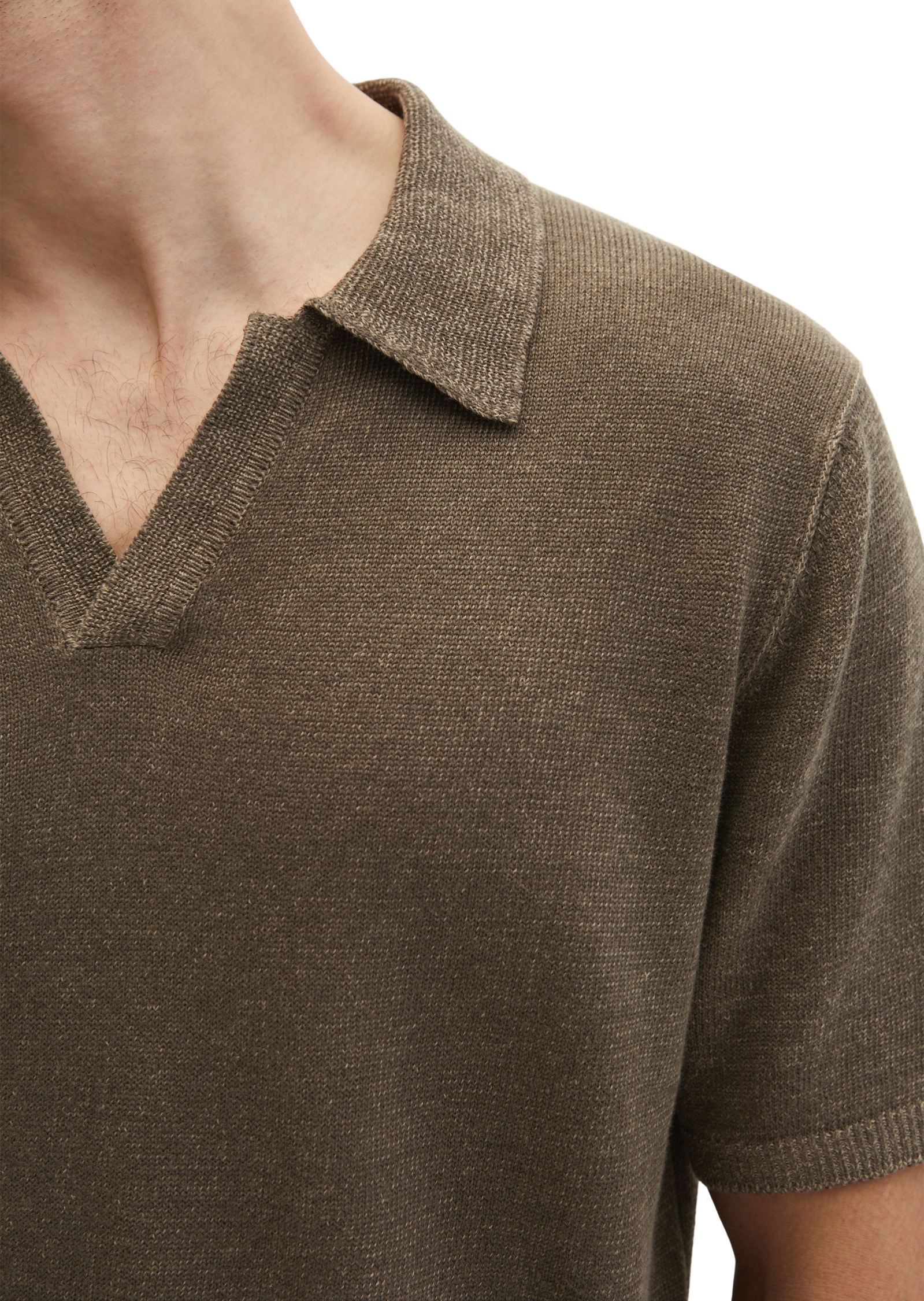 Marc O'Polo Rundhalspullover »aus Bio-Baumwolle und Leinen«