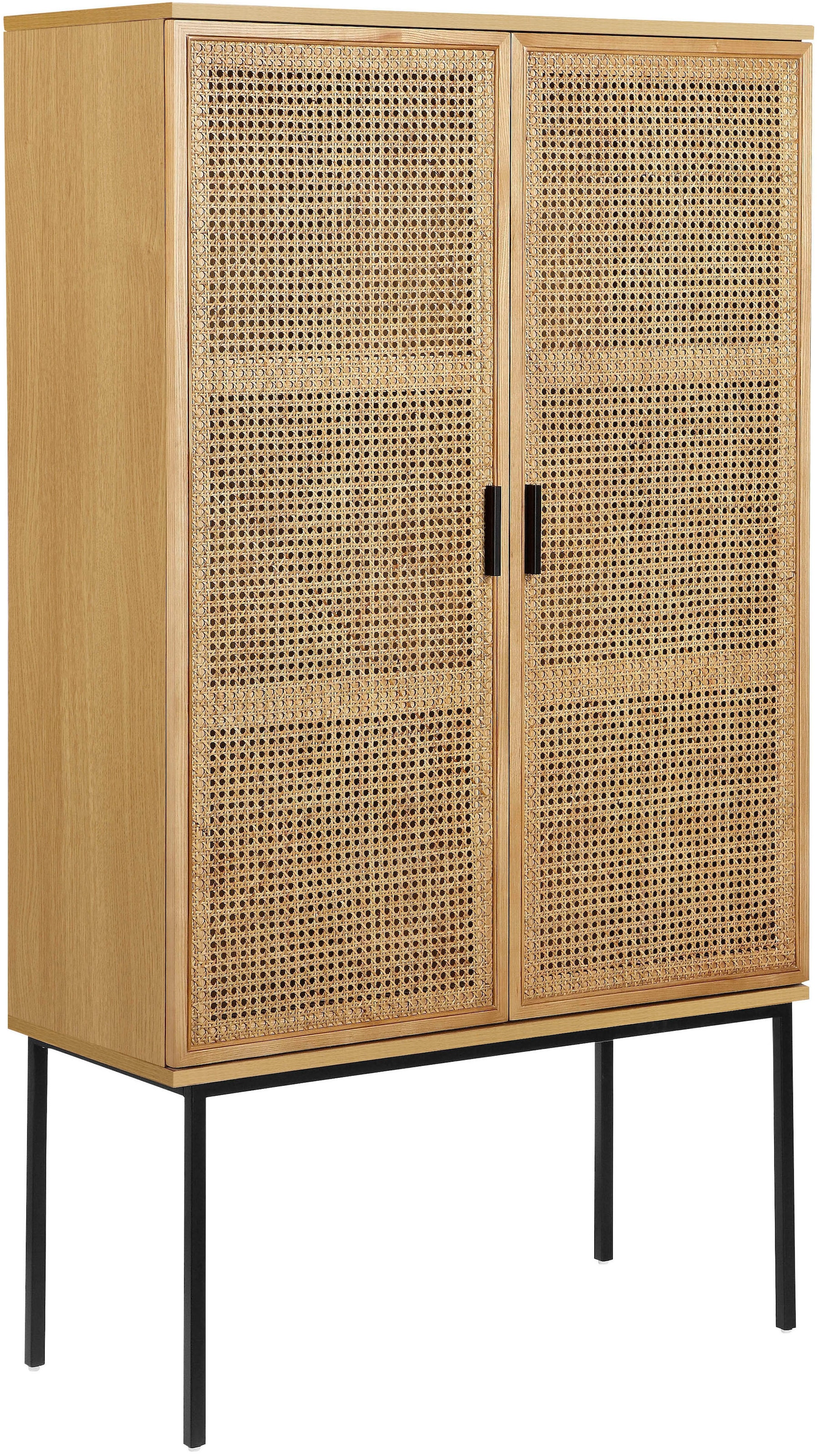INOSIGN Highboard "Keylea" Eschenholz-Details, robustem Metallgestell, FSC- günstig online kaufen