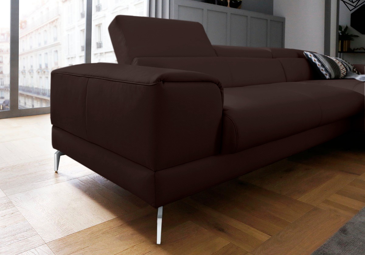 Thumbnail - W.SCHILLIG Ecksofa "piedroo, Designsofa mit tollem Sitzkomfort, bequem und elegant, L-Form", Kopfteilverstellung, wahlwe...