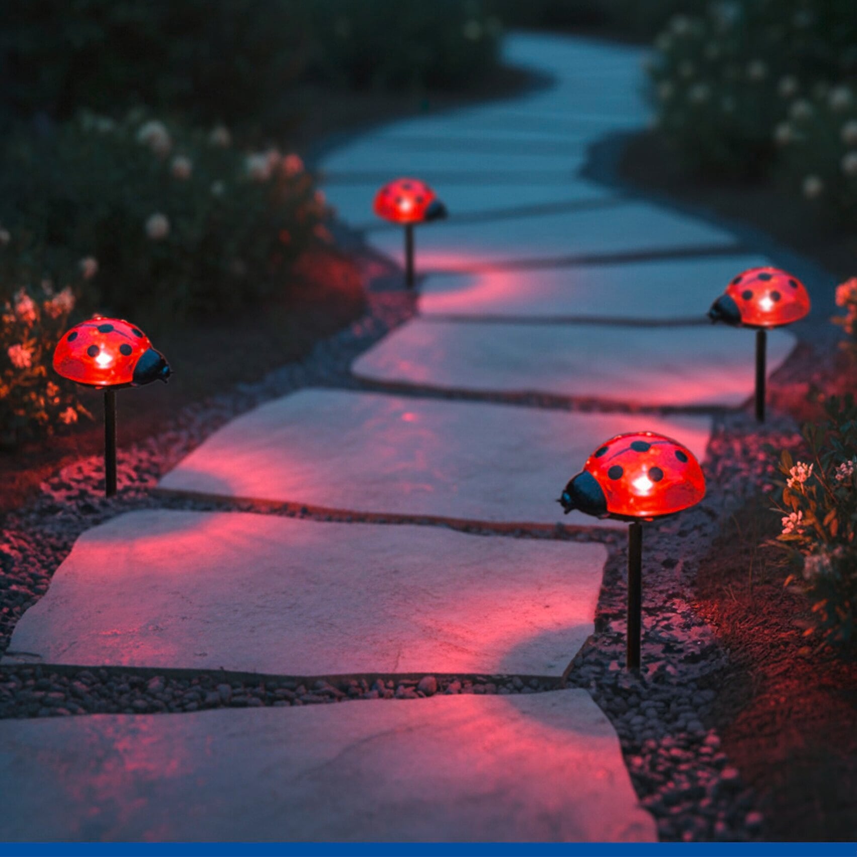 Maximex LED Gartenleuchte »Modell Marienkäfer« 4 Stk. Warmweiß Beetstecker, solarbetriebene Gartenbeleuchtung, leuchtet bis zu 10 Std