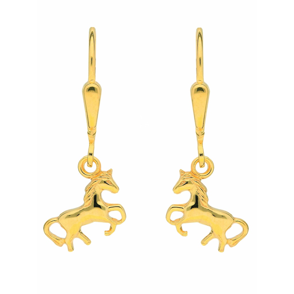 Adelia´s Paar Ohrhänger »333 Gold Ohrringe Ohrhänger Pferd«