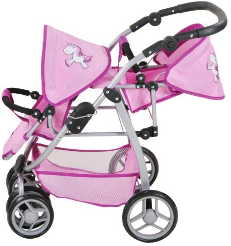 Knorrtoys® Puppen-Zwillingsbuggy »Buggy Big Twin, UMA. Das Einhorn«