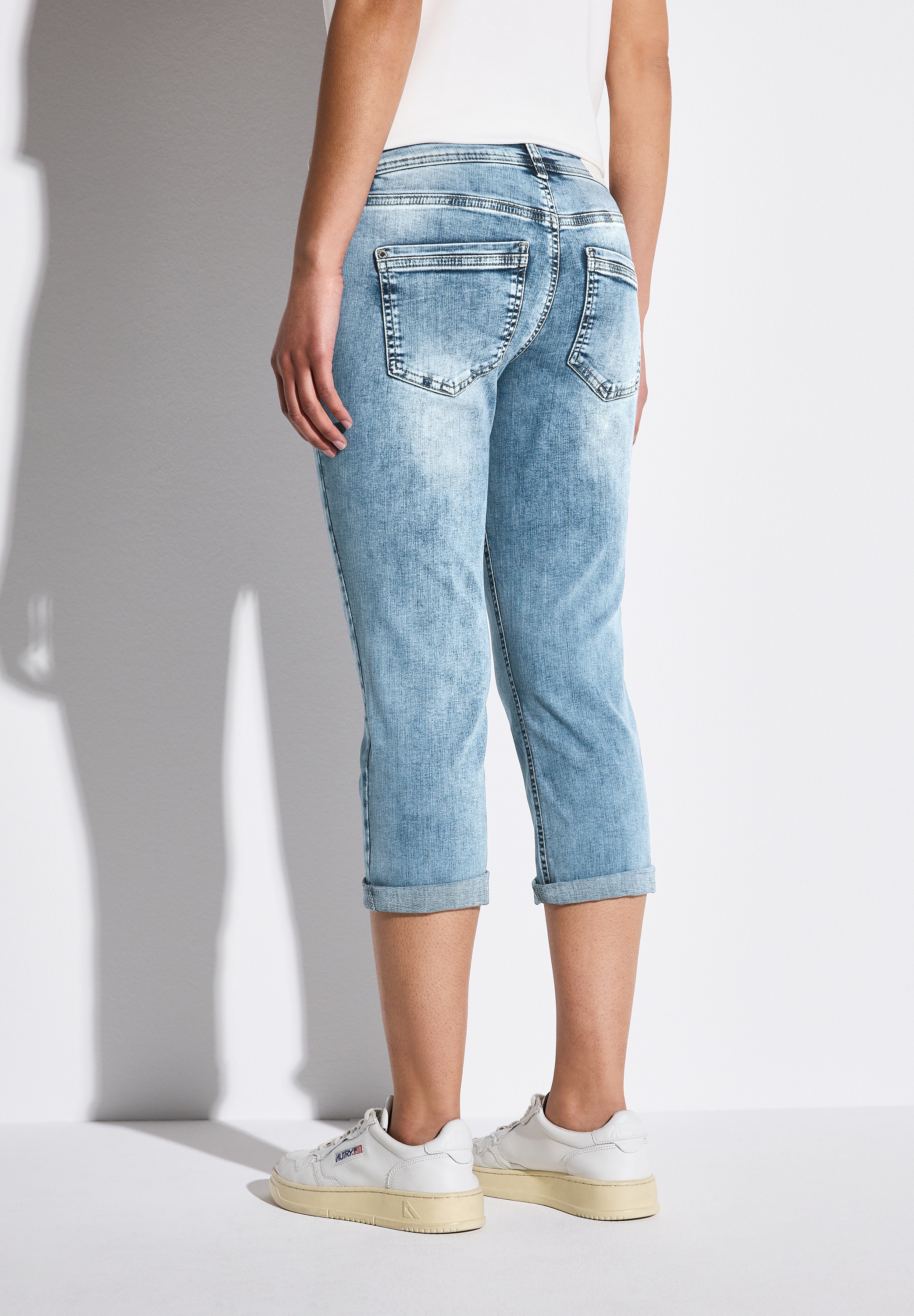 STREET ONE 3/4-Jeans "Style Crissi", mit Glitzer-Detail günstig online kaufen
