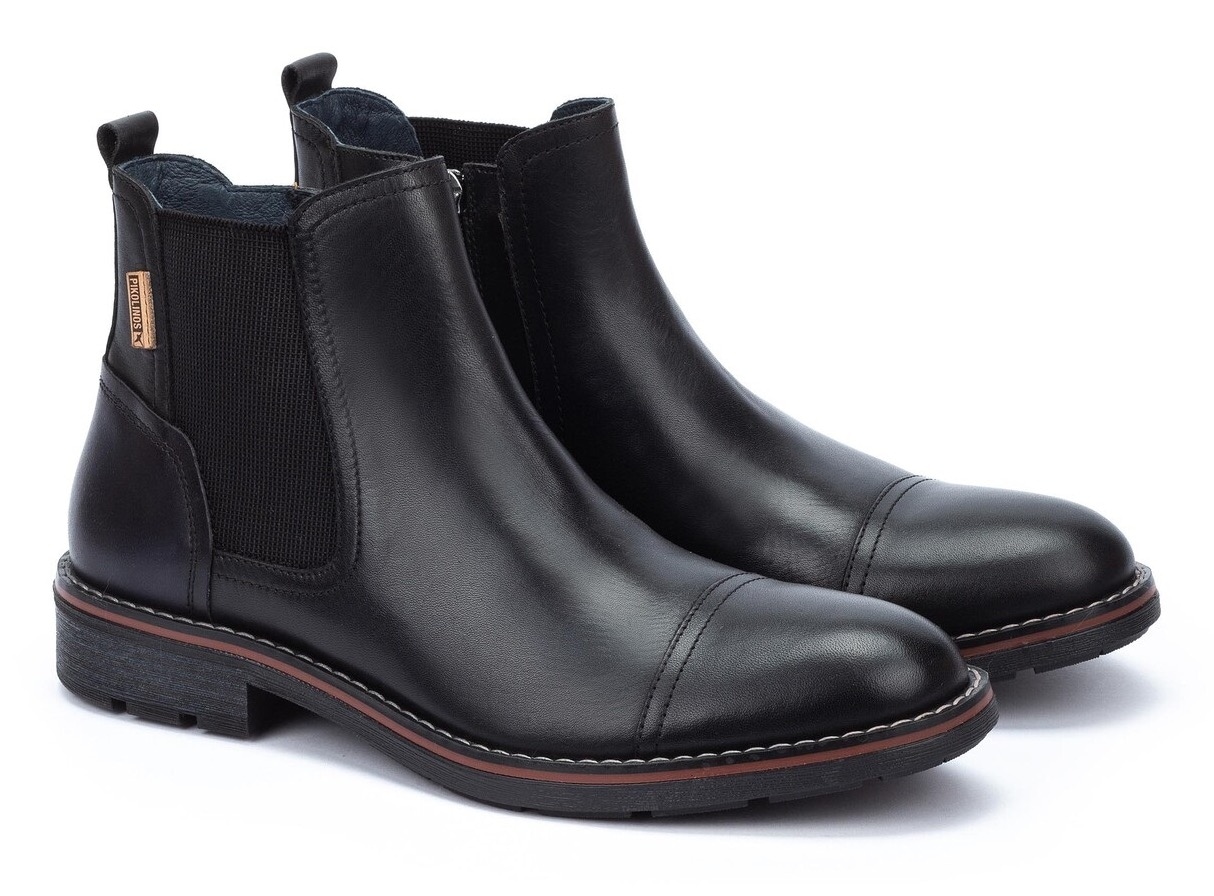 Chelseaboots »YORK«, Blockabsatz, Businessmode, Stiefelette mit Stretcheinsatz