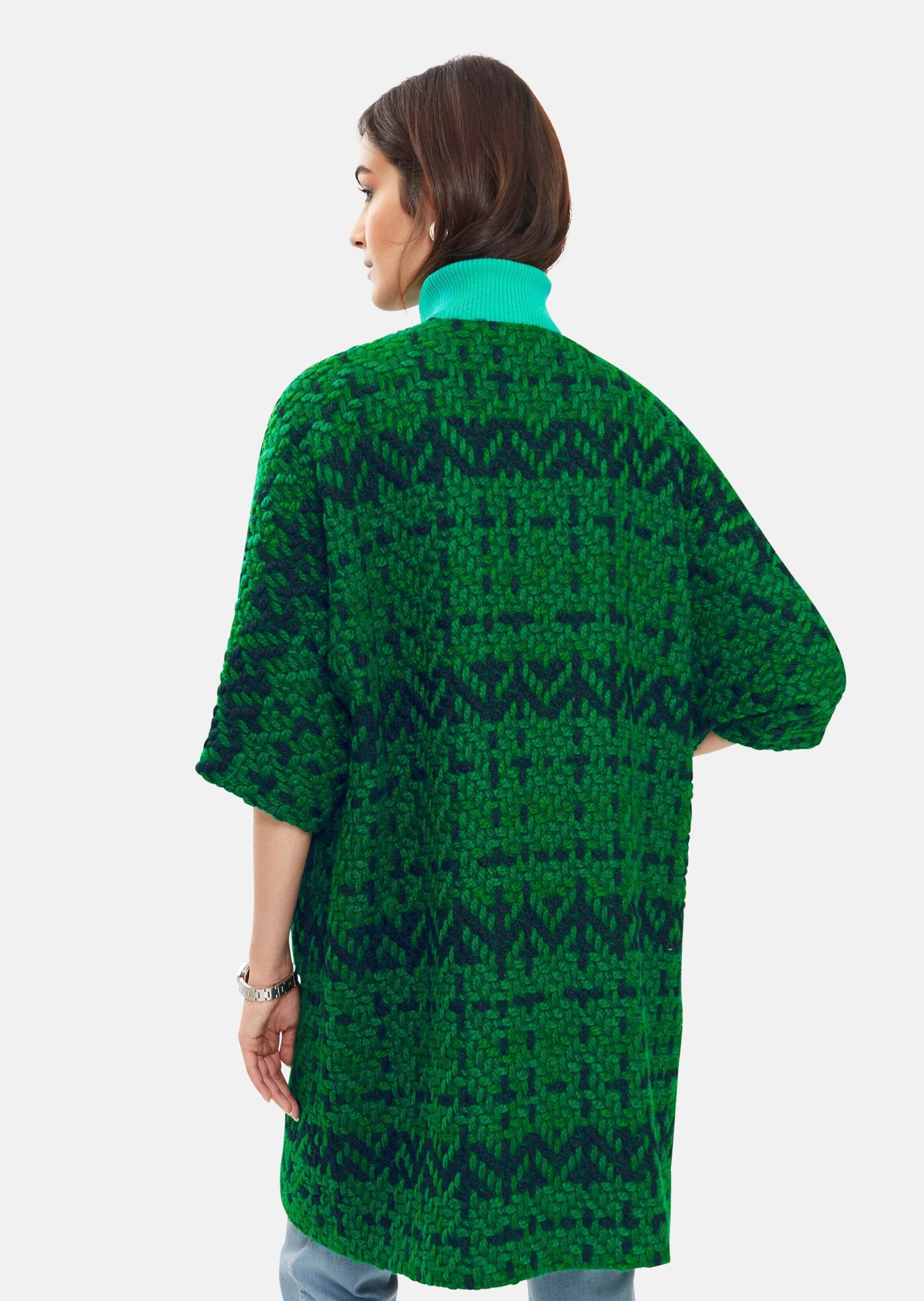 Thumbnail - MADELEINE Outdoorjacke "Jacke Longjacke aus grob strukturiertem Multicolor-Jacquard"