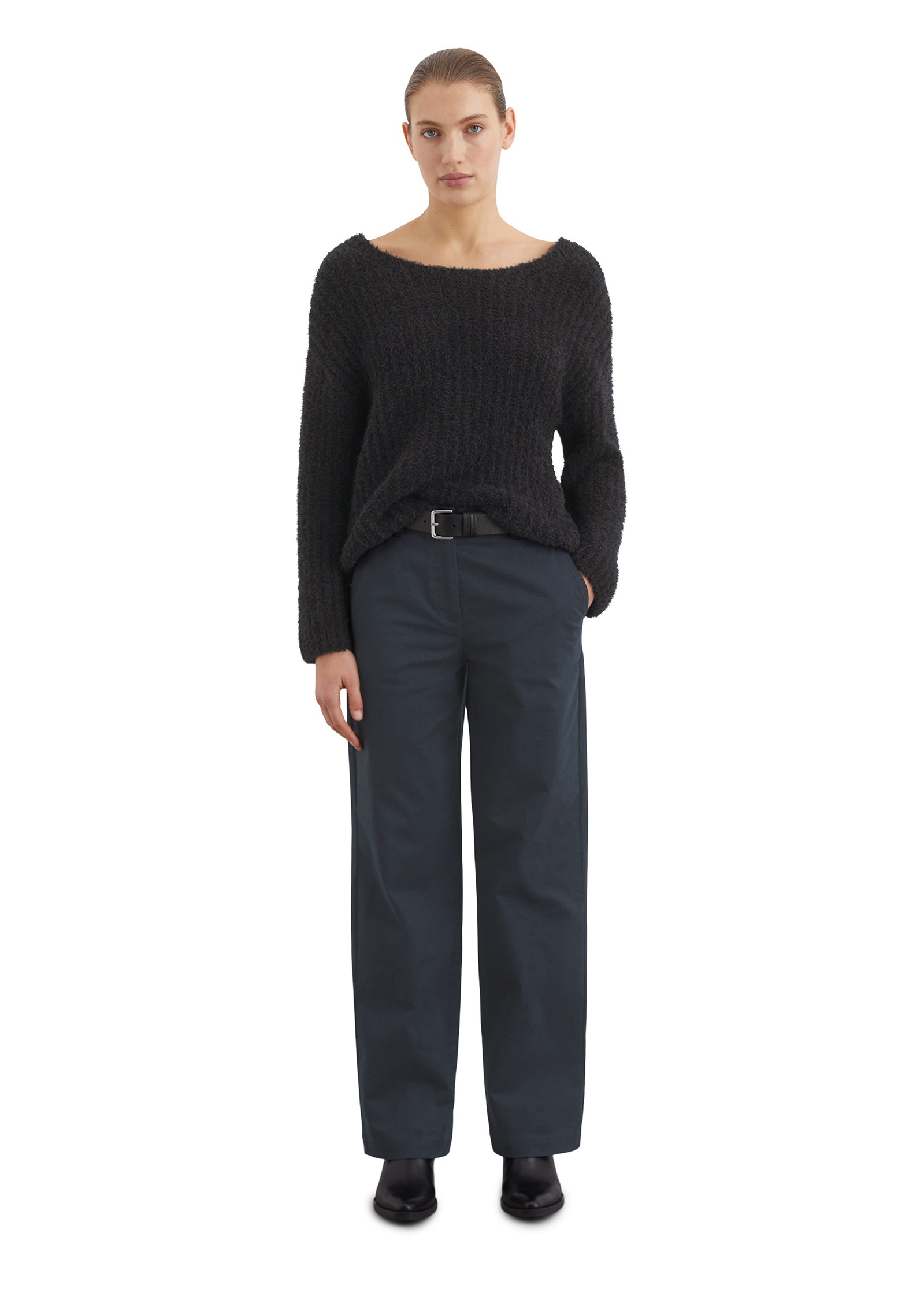 Marc O'Polo Strickpullover »aus gefranstem Bändchengarn«