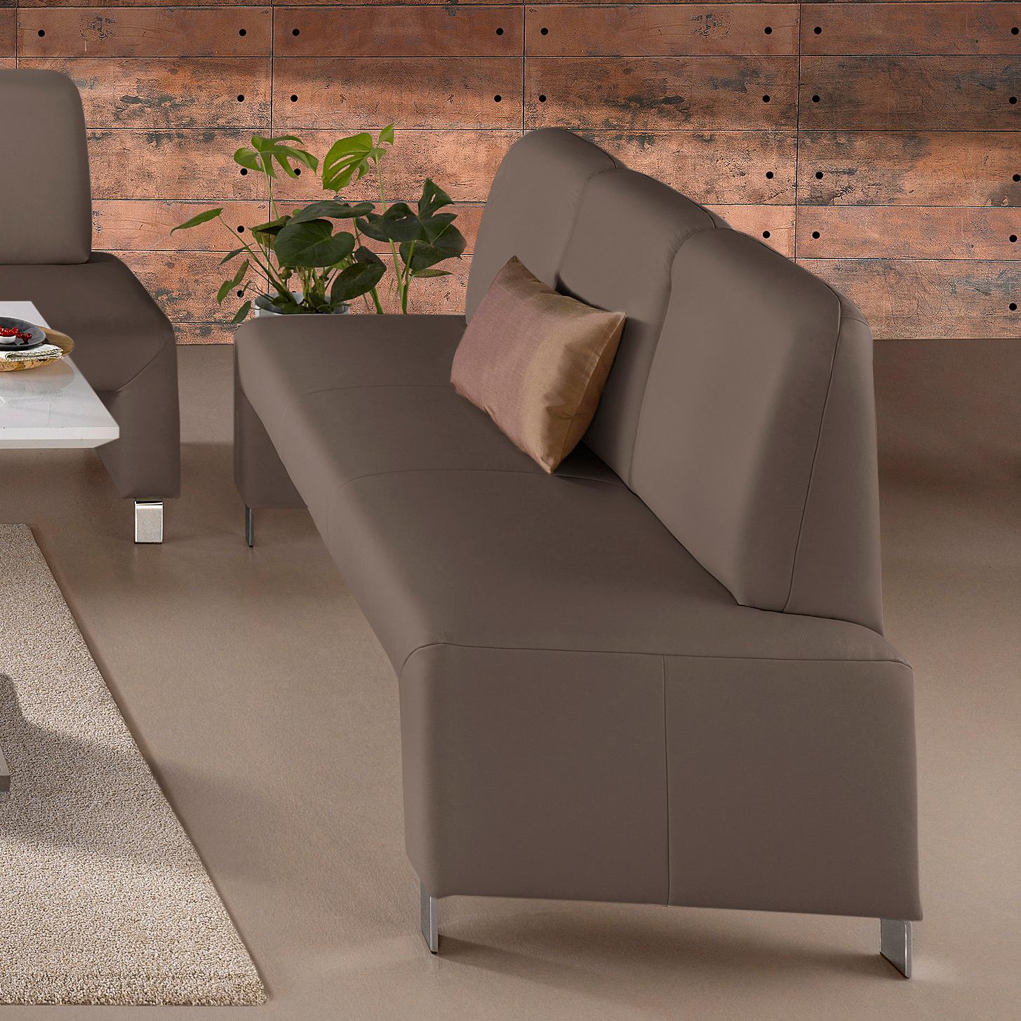 exxpo - sofa fashion "Intenso, Sitzbank, Breite 182 cm, wahlweise in Leder oder Textil" hohe Bodenfreiheit, frei im Raum stellbar, hoher Sitzkomfort