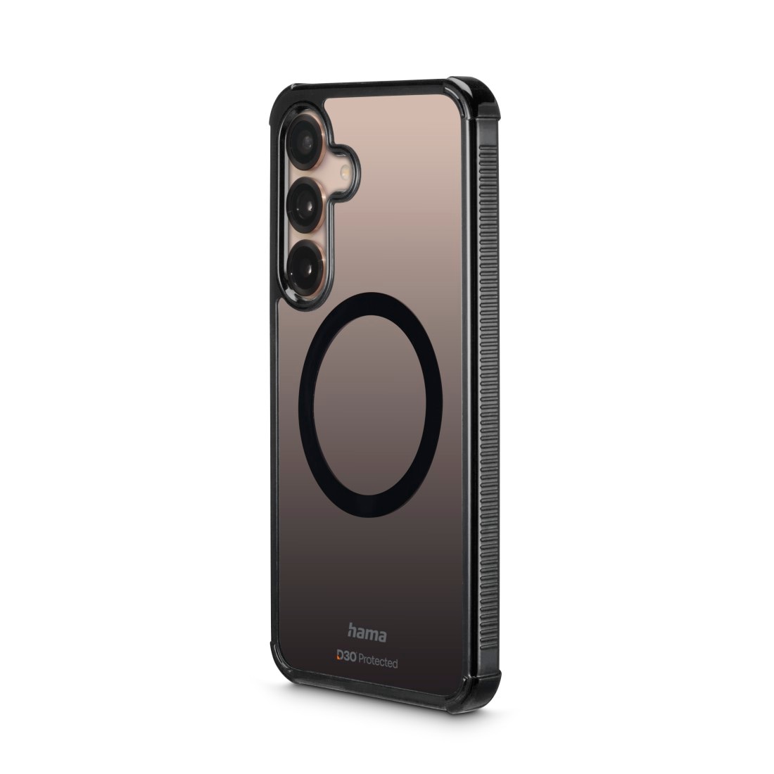 Hama Smartphone-Hülle »Handyhülle magnetisch für Galaxy S25+ (für Qi2, D3O, schwarz)«, Samsung Galaxy S25+, Wireless-Charging