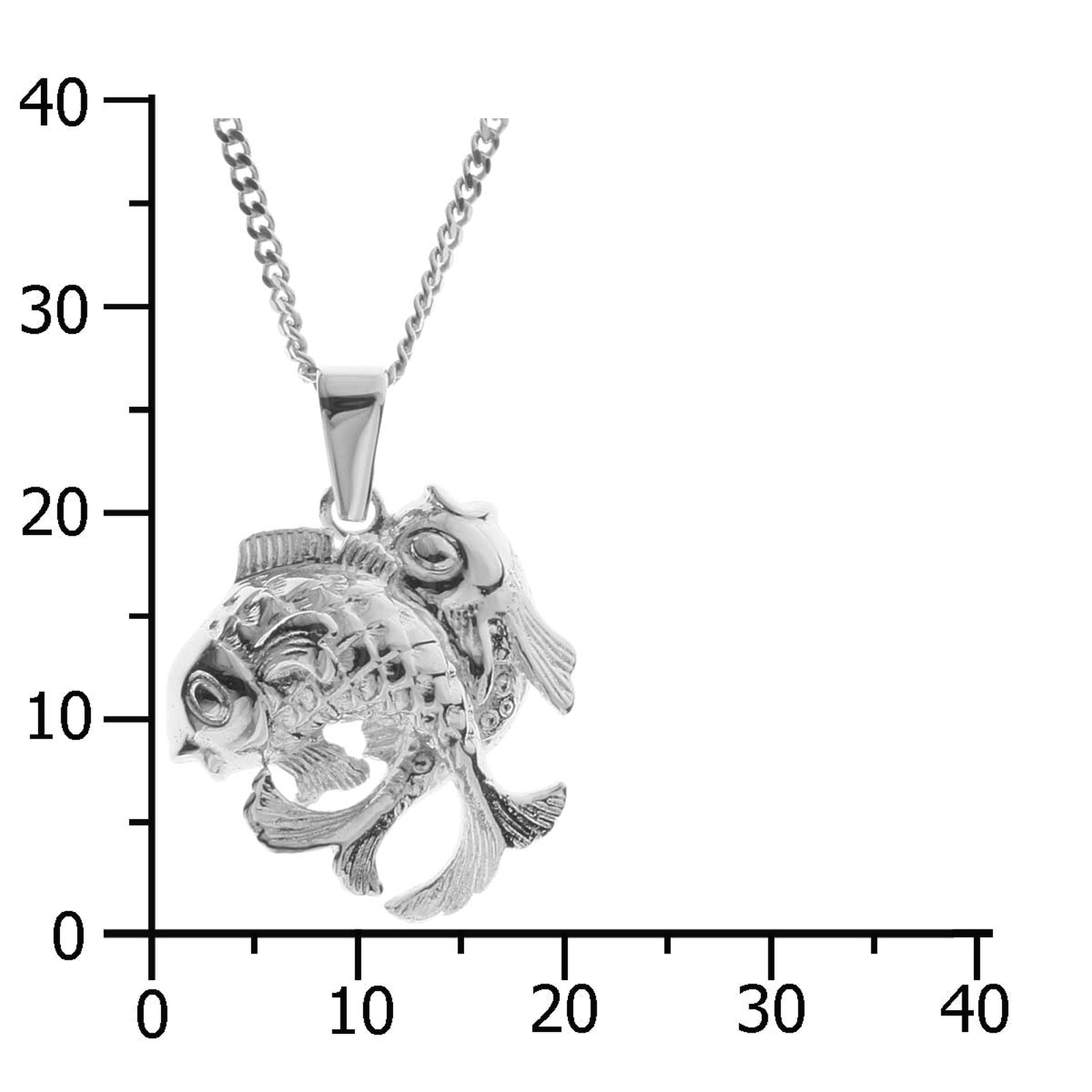 OSTSEE-SCHMUCK Kette mit Anhänger »Ostsee-Schmuck Kette mit Anhänger Tierkreiszeichen Fische«, (2 tlg.)