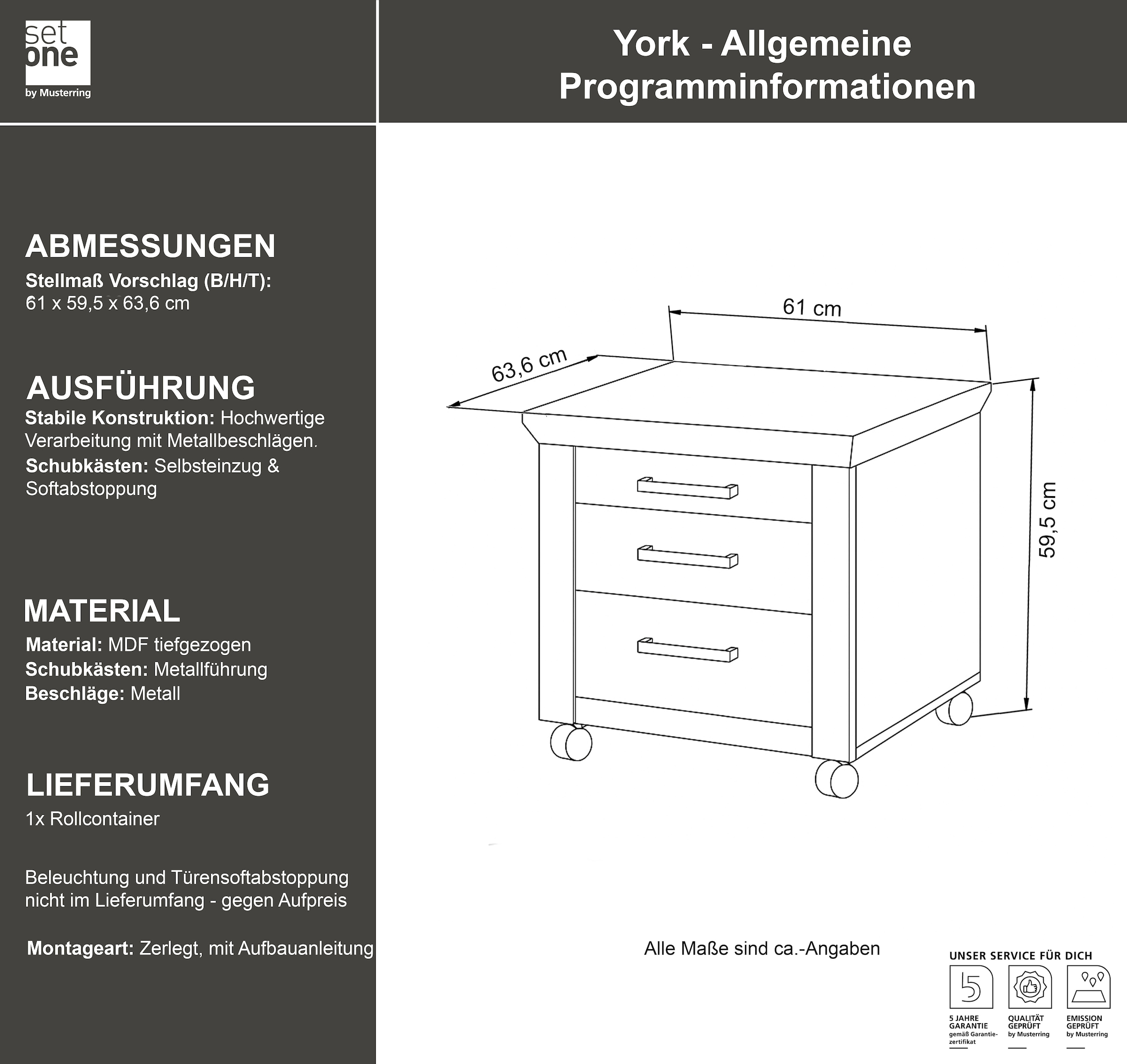 set one by Musterring Rollcontainer