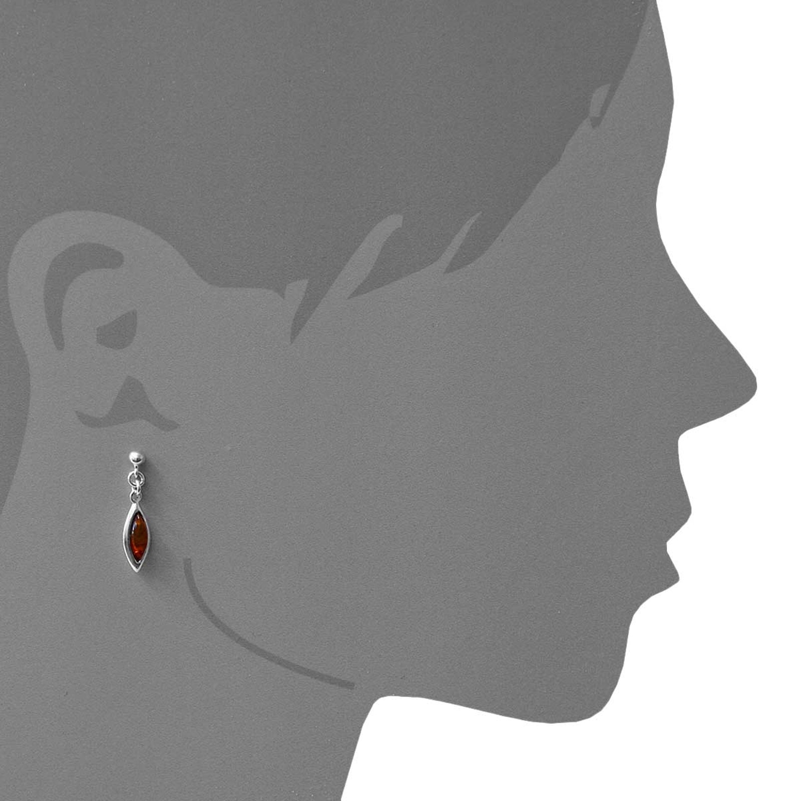 OSTSEE-SCHMUCK Paar Ohrhänger »- Alwa - Silber 925/000 - Bernstein«