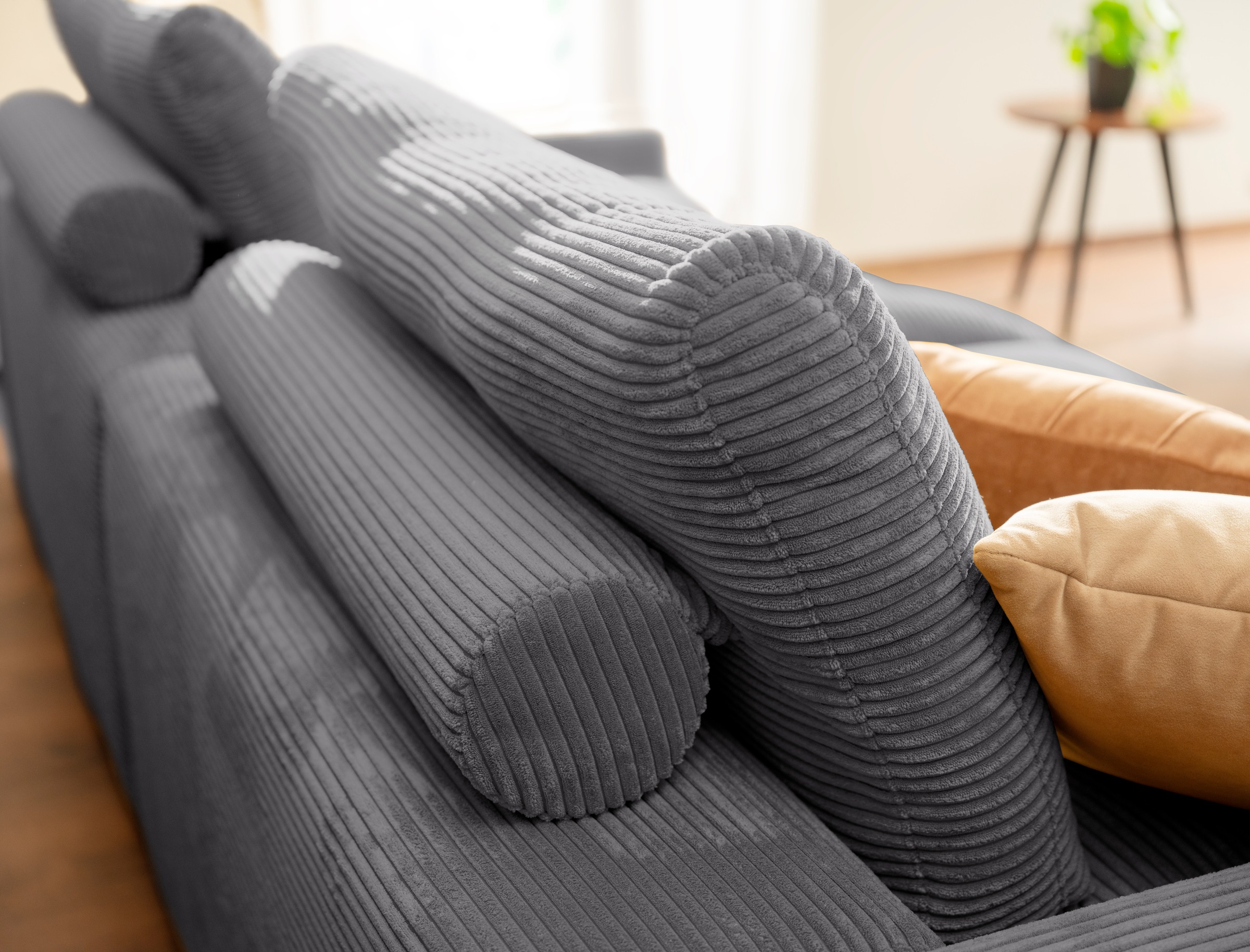 alina Big-Sofa »Sandy«, 266 cm breit und 123 cm tief, in modernem Cordstoff