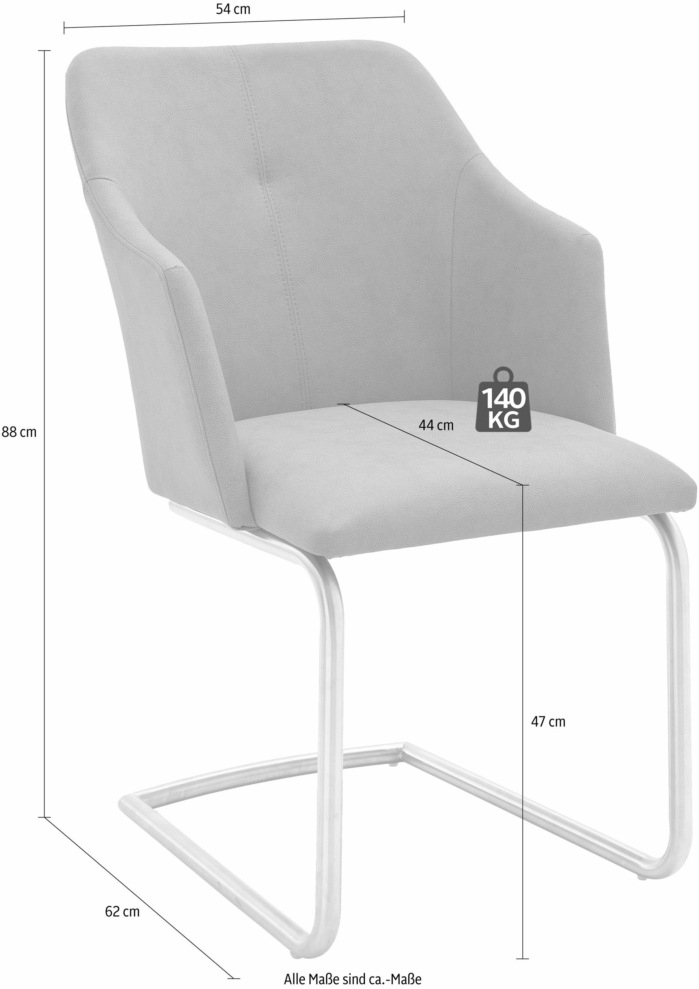 MCA furniture Esszimmerstuhl »Madita 4 max. | BAUR St., Fuß 140 kg (Set), Kunstleder, Stuhl Stuhl belastbar bis bestellen B-eckig«, 2