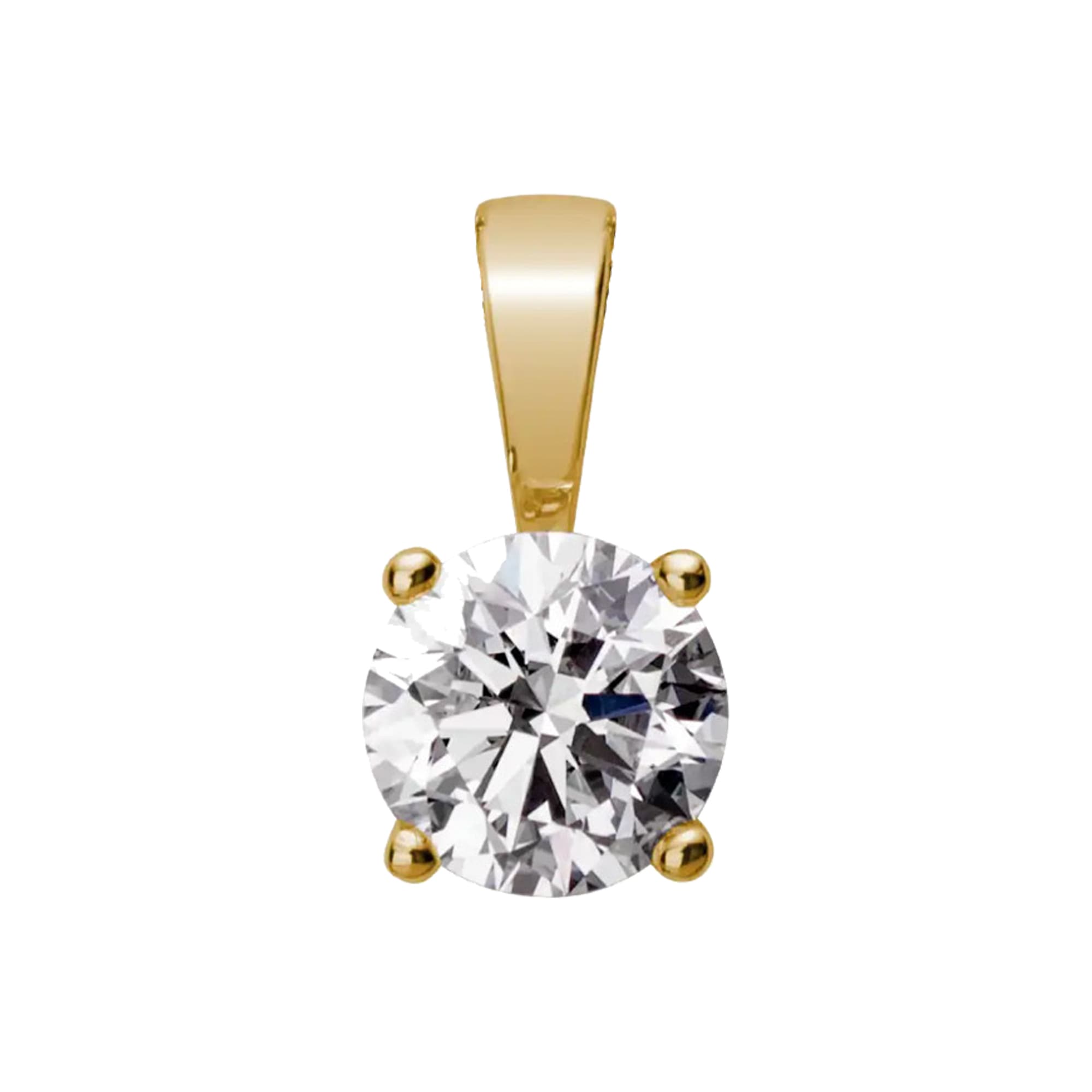 LYOMI Kette mit Anhänger »585/- Gelbgold 1 synth. Diam. 1,0 ct.«