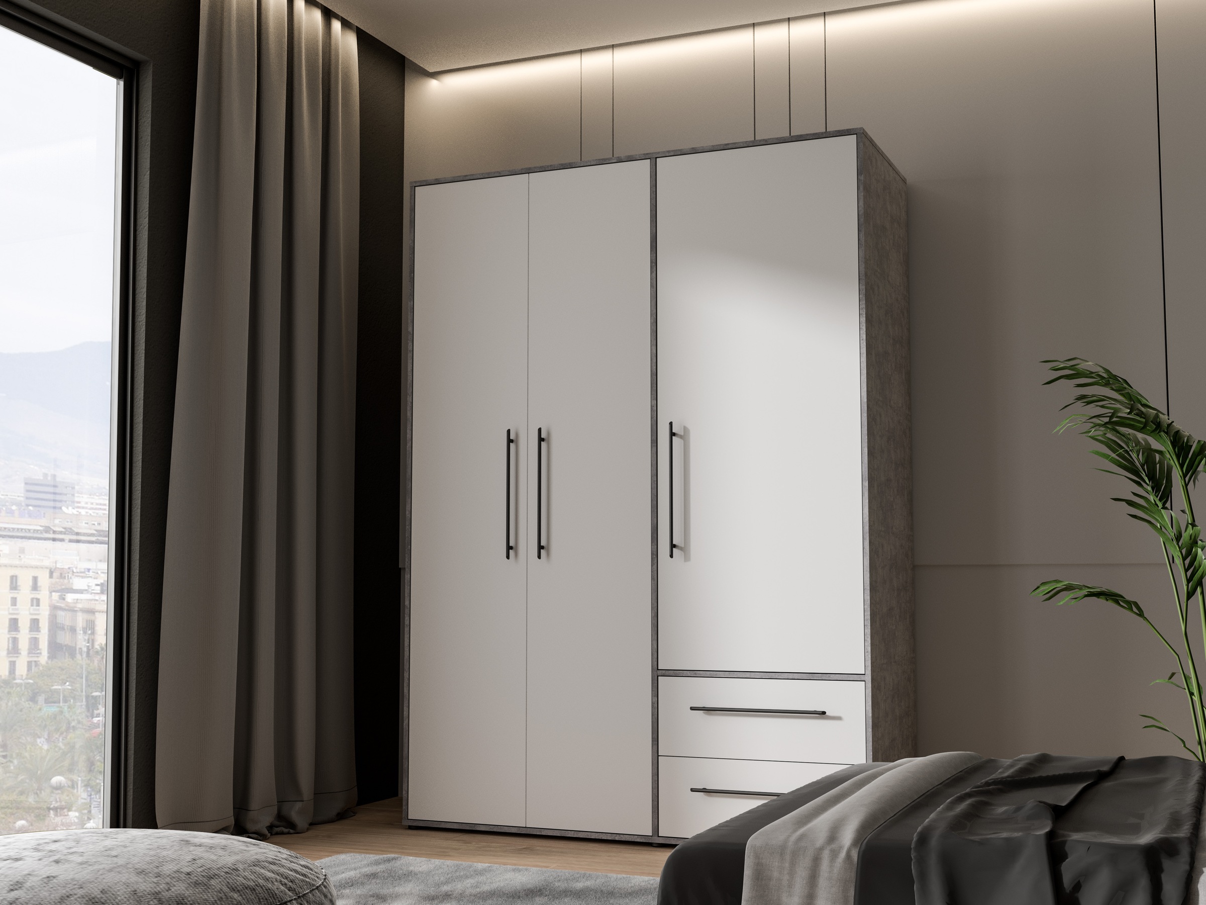 FORTE Kleiderschrank "Mokkaris,Topseller, zeitloses Design, 3–4 Türen, Made günstig online kaufen