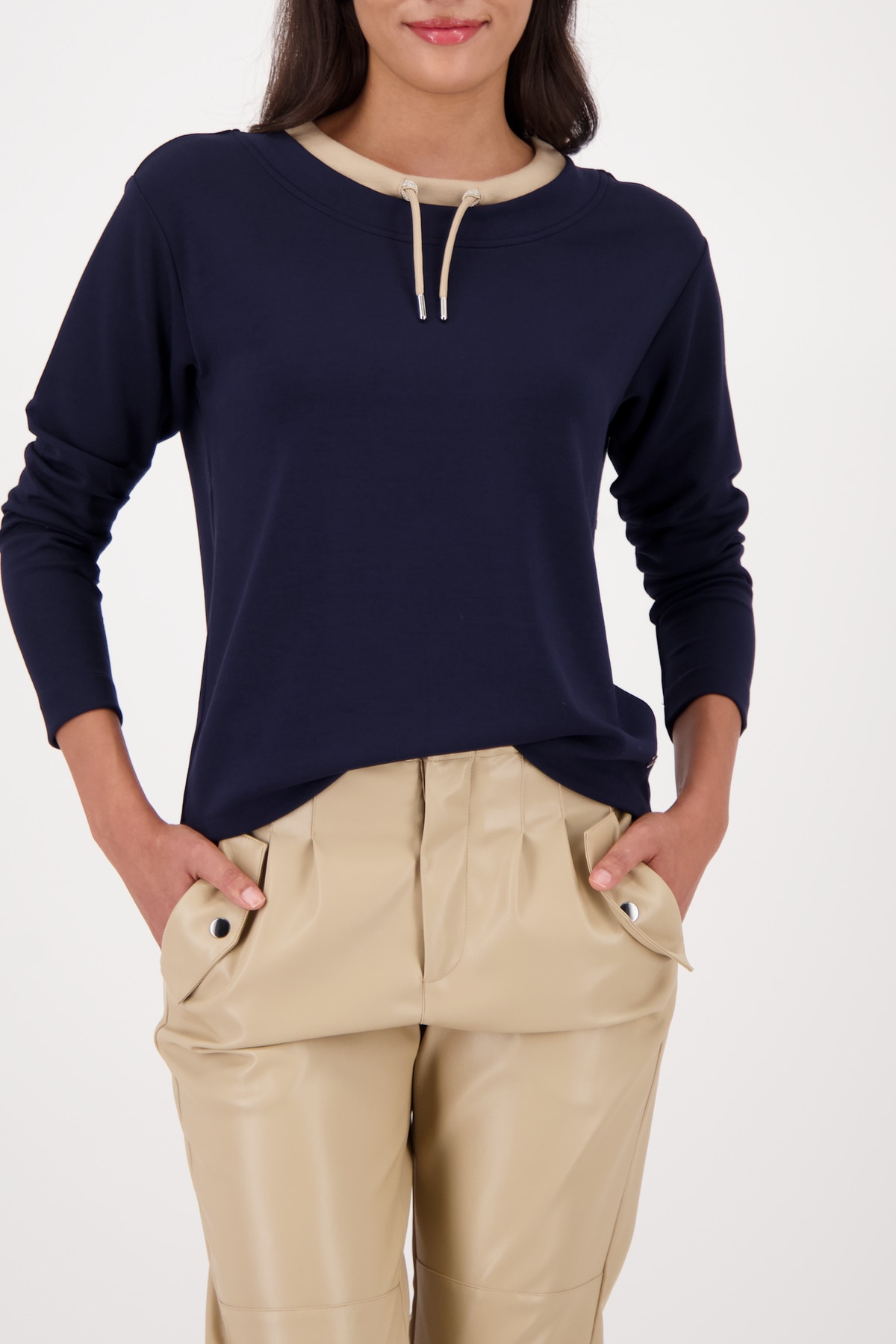 Monari Sweatshirt "Sweatshirt Basic Schmuckdetail", Regular fit mit Rundhal günstig online kaufen