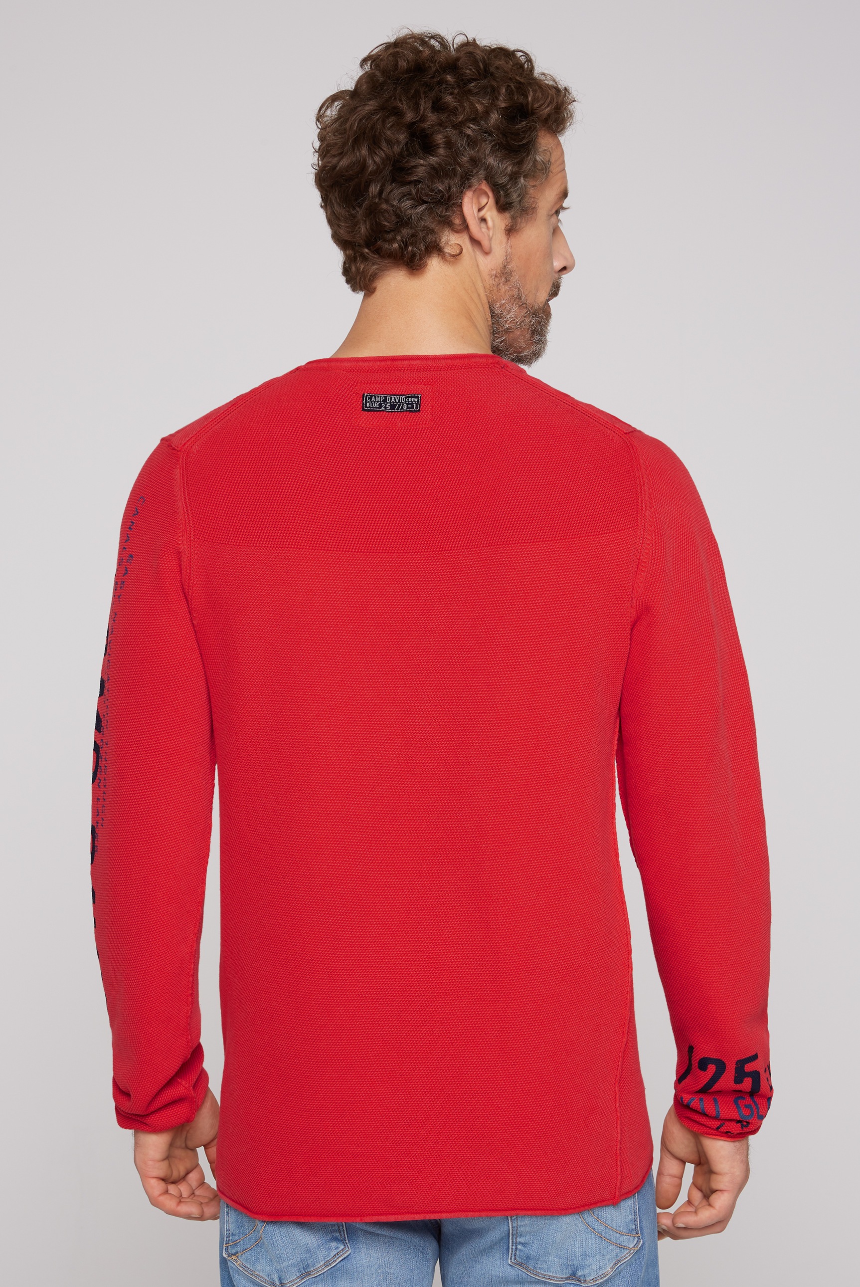 CAMP DAVID V-Ausschnitt-Pullover, mit Brusttasche