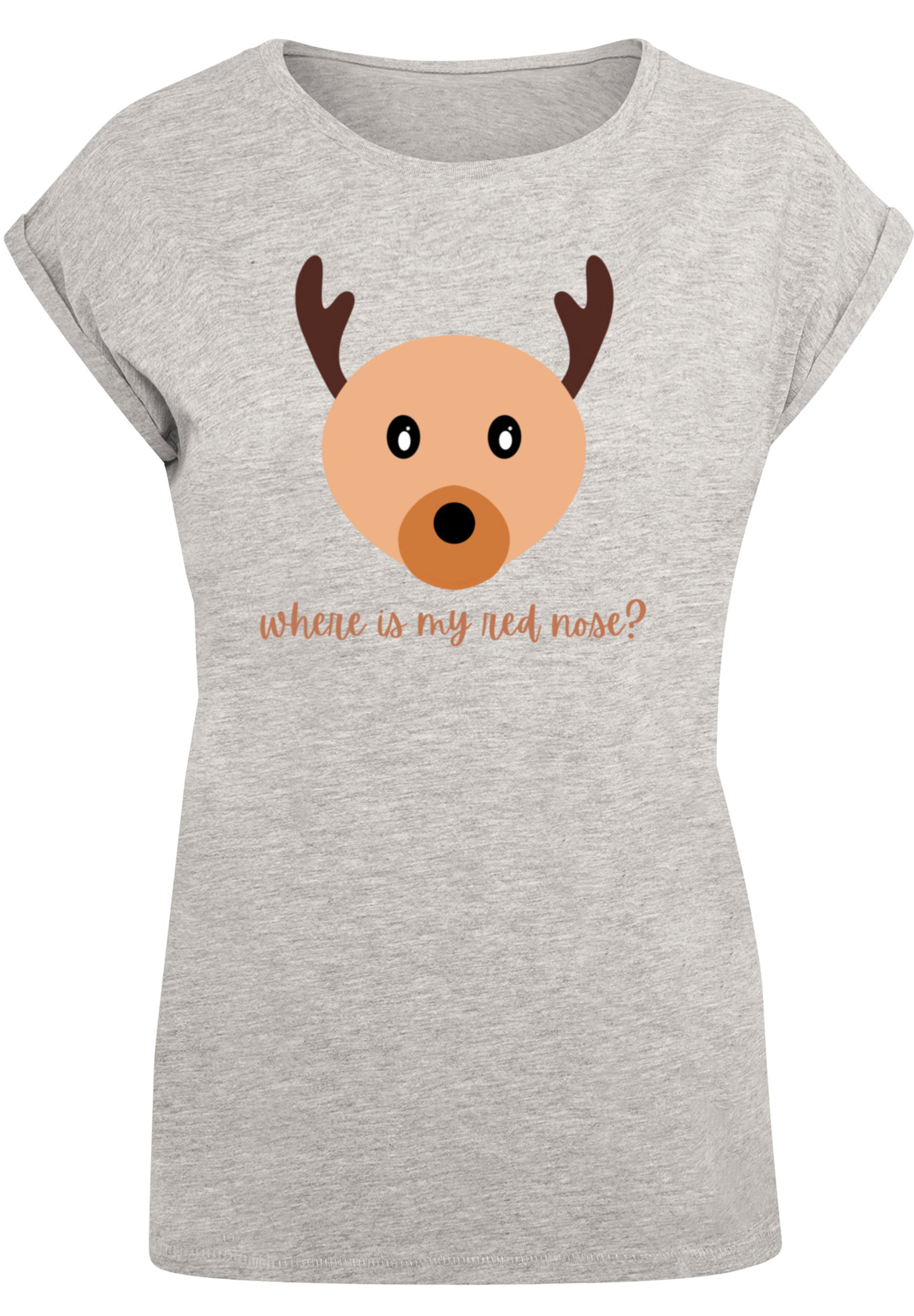 F4NT4STIC T-Shirt »Red Nose Weihnachten« Print