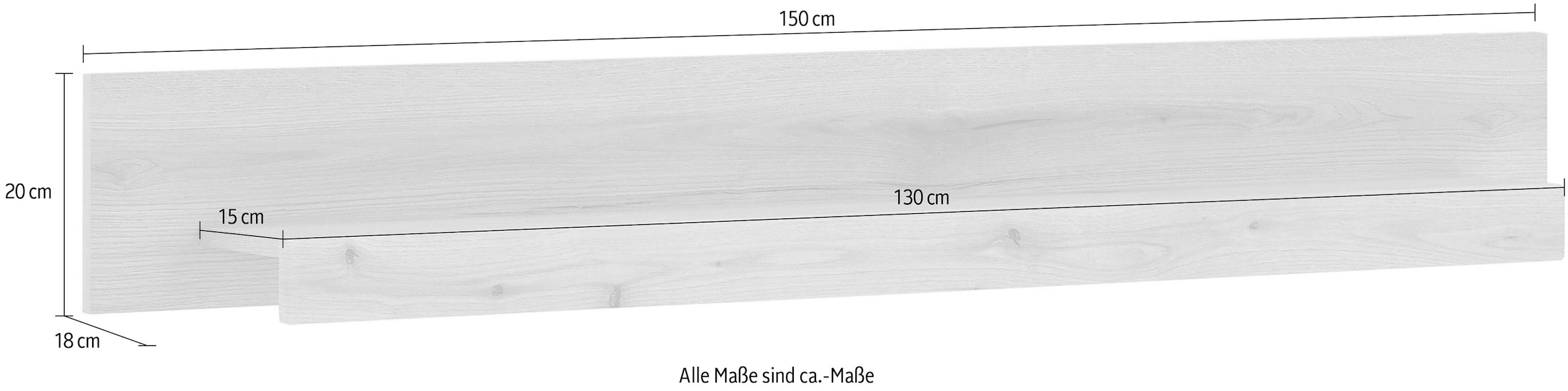INOSIGN Wandboard »Cantara, modernes Wandregal, Hängeregal mit Ablagefach«, vielseitig einsetzbar, in Eiche Evoke oder weiß erhältlich