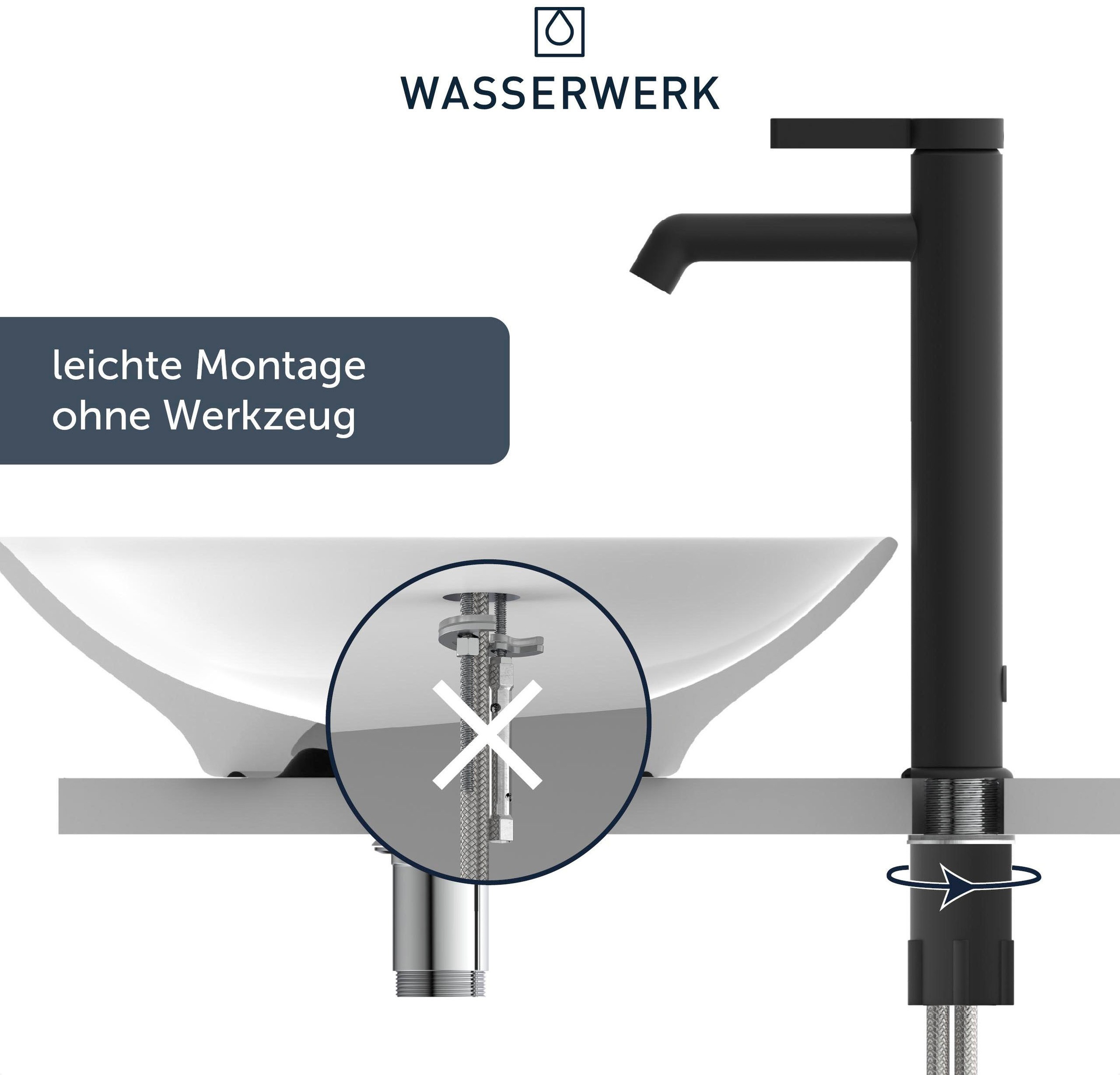 WASSERWERK Waschtischarmatur »WT 11«, inkl. Popup, wassersparend