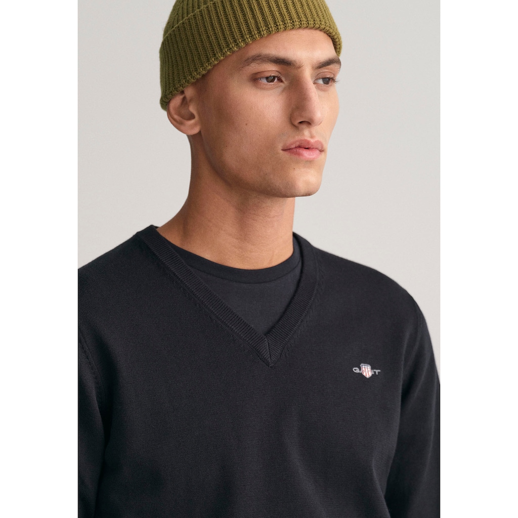 Gant V-Ausschnitt-Pullover »Classic Cotton V-Neck«