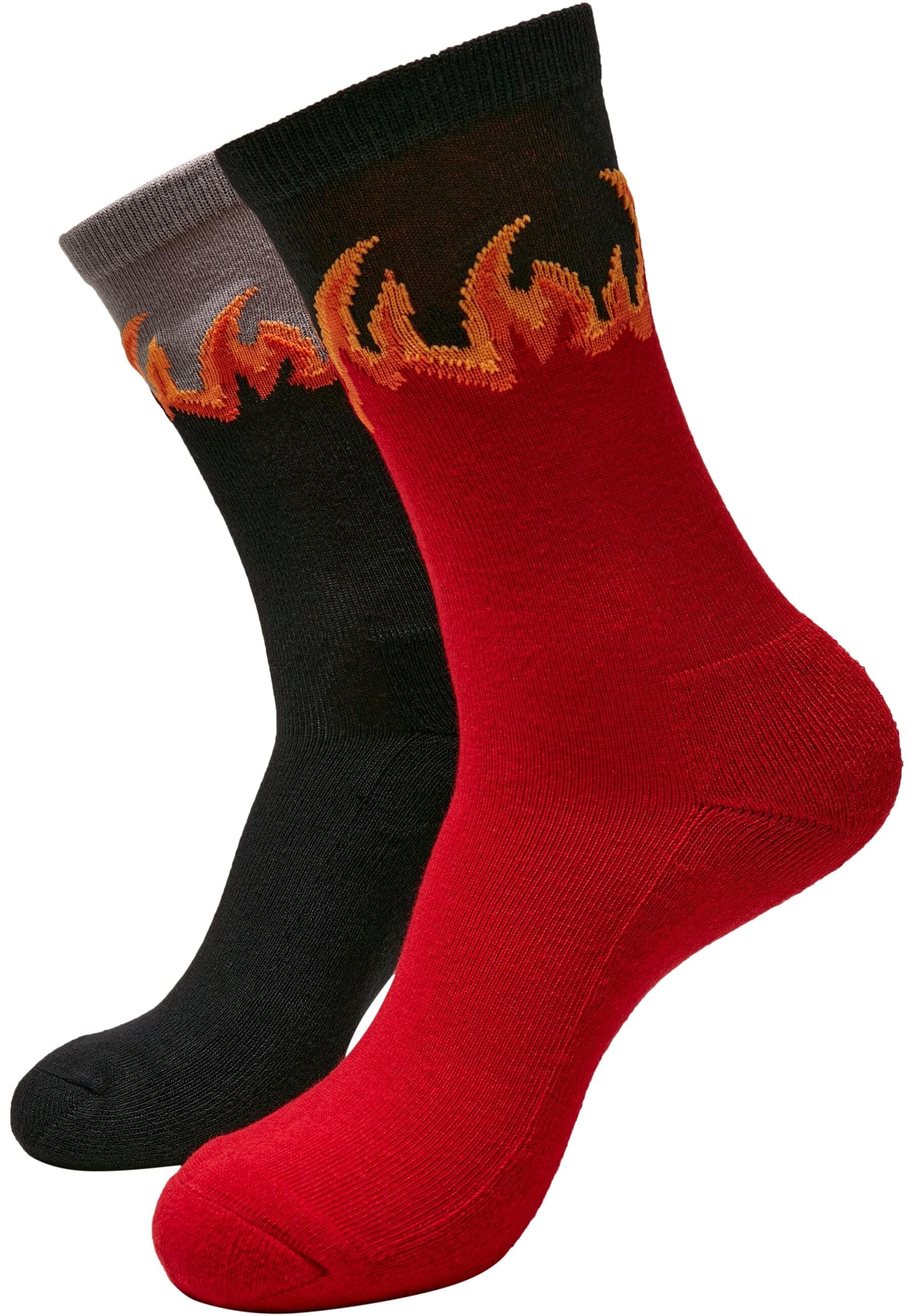 MisterTee Basicsocken "MisterTee Unisex Long Flame Socks 2-Pack", (1 Paar)