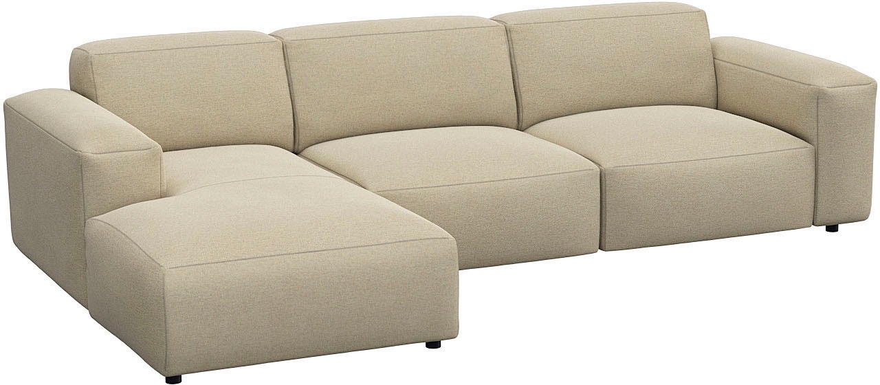 FLEXLUX Ecksofa »Lucera bequem und komfortabel durch hochwertigen Sitzaufbau, L.Form«, modern & anschmiegsam, Kaltschaum, Stahl-Wellenunterfederung