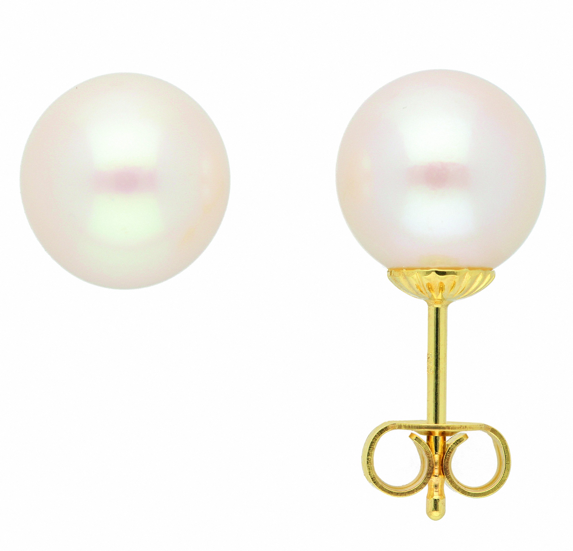 Paar Ohrhänger ADELIA´S "Damen 585 Gold Ohrringe Ohrstecker mit Süßwasser Zuchtperle", gold, Ohrringe, Damen, Damen, Gelbgold 585 Gold, Gelbgold 585, Gold, mit Süßwasser Zuchtperle Goldschmuck für Damen
