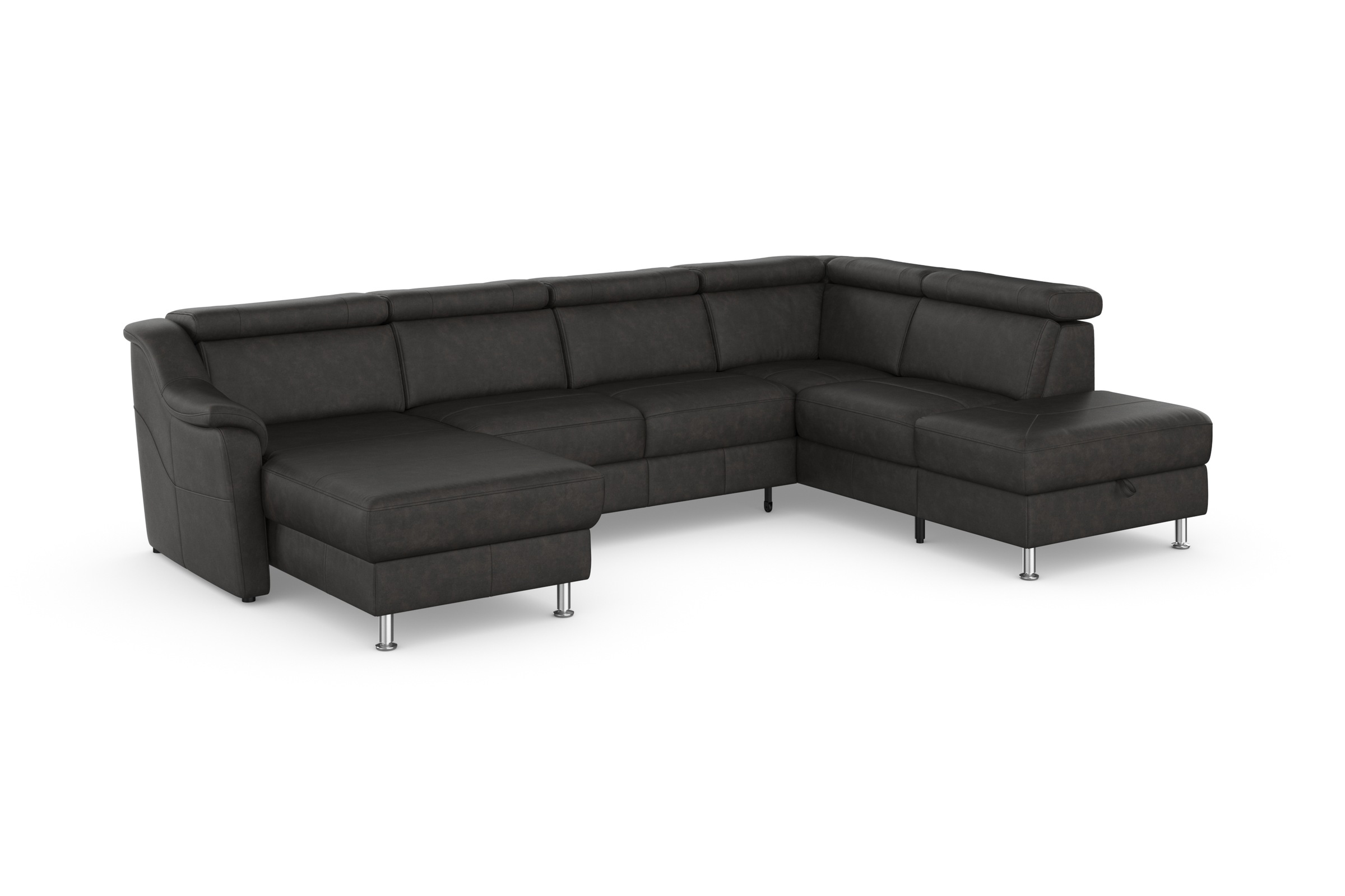 sit&more Wohnlandschaft »Freetown U-Form«, Kopfteilverstellung und Federkern, wahlweise mit Bettfunktion