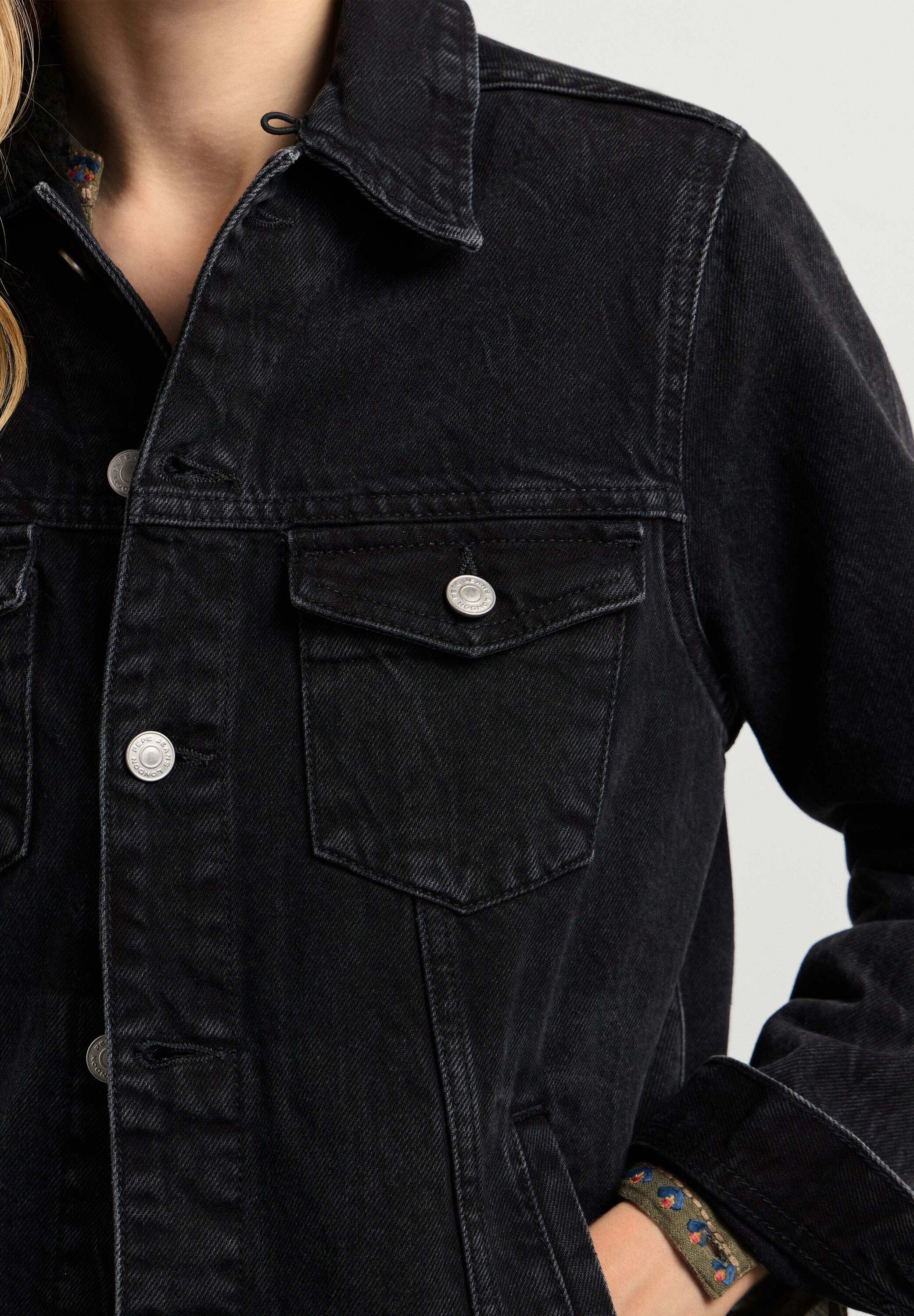 Pepe Jeans Jeansjacke »denim jacket CRESCENT TRUCKER JACKET TEDDY«