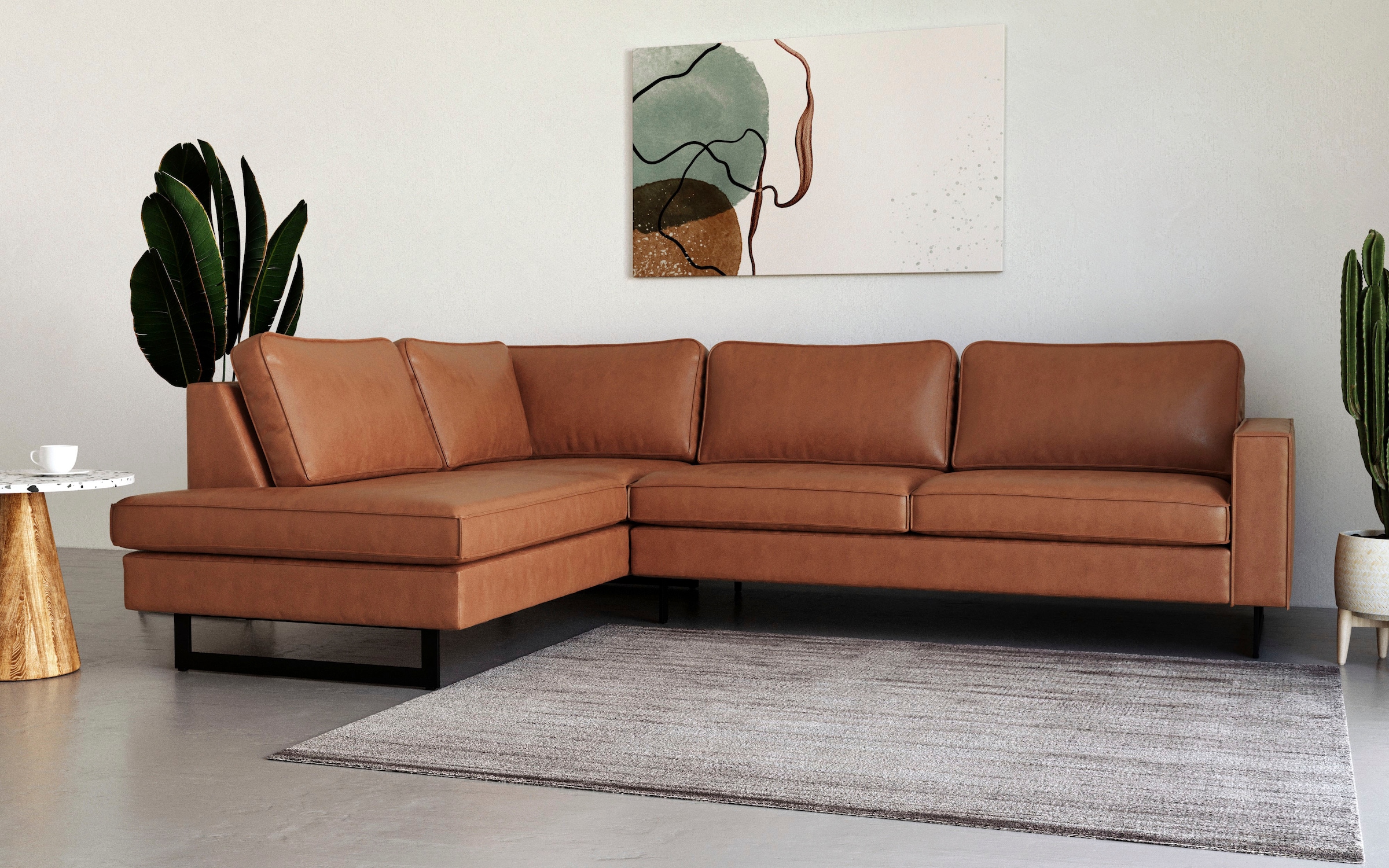 Places of Style Ecksofa "Pinto, 290 cm, Ottomane links / rechts", Cord, Fei günstig online kaufen