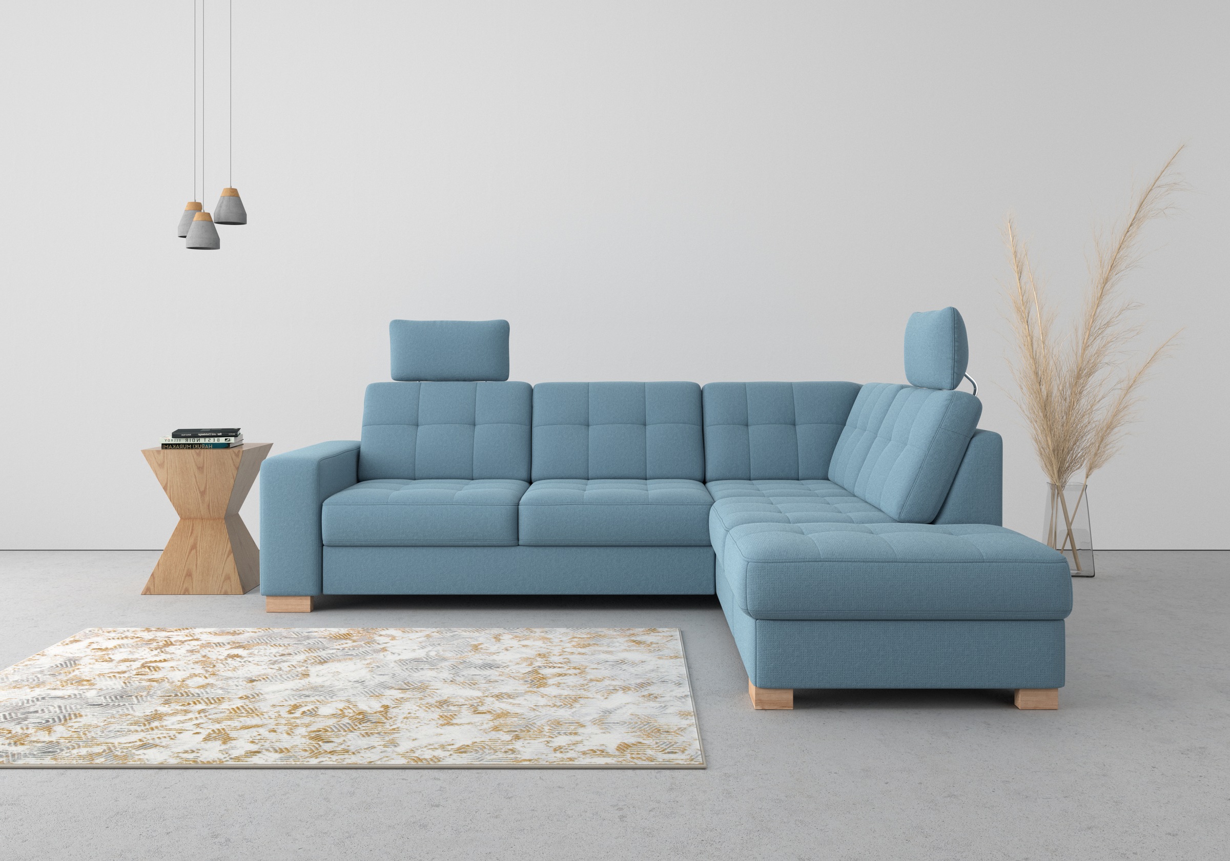 sit&more Ecksofa "Quincy L-Form" wahlweise mit Schlaffunktion und Bettkasten