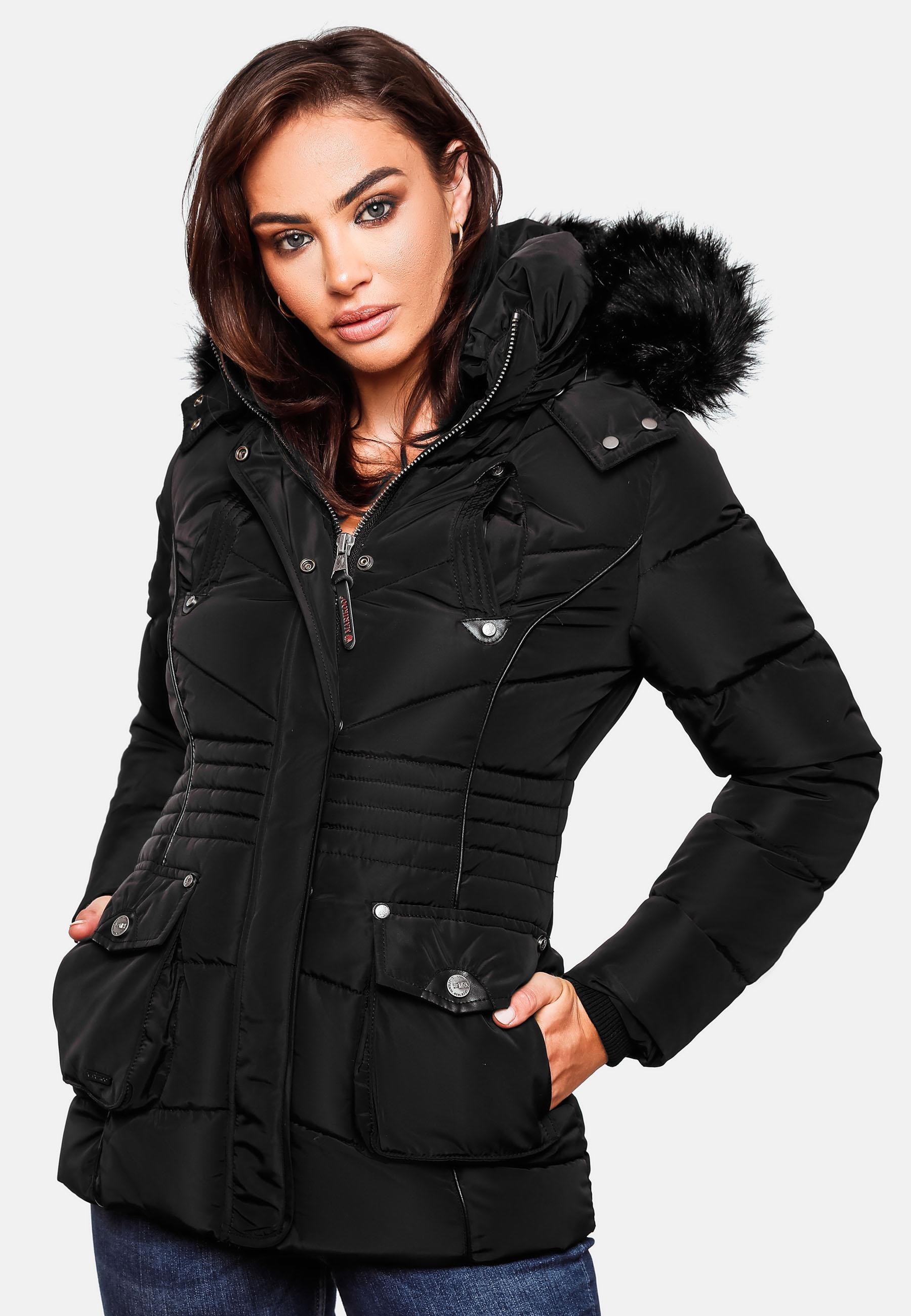 Marikoo Steppjacke »Vanilla«, | edle Kunstfellkapuze BAUR m. Winterjacke für mit Kapuze, kaufen