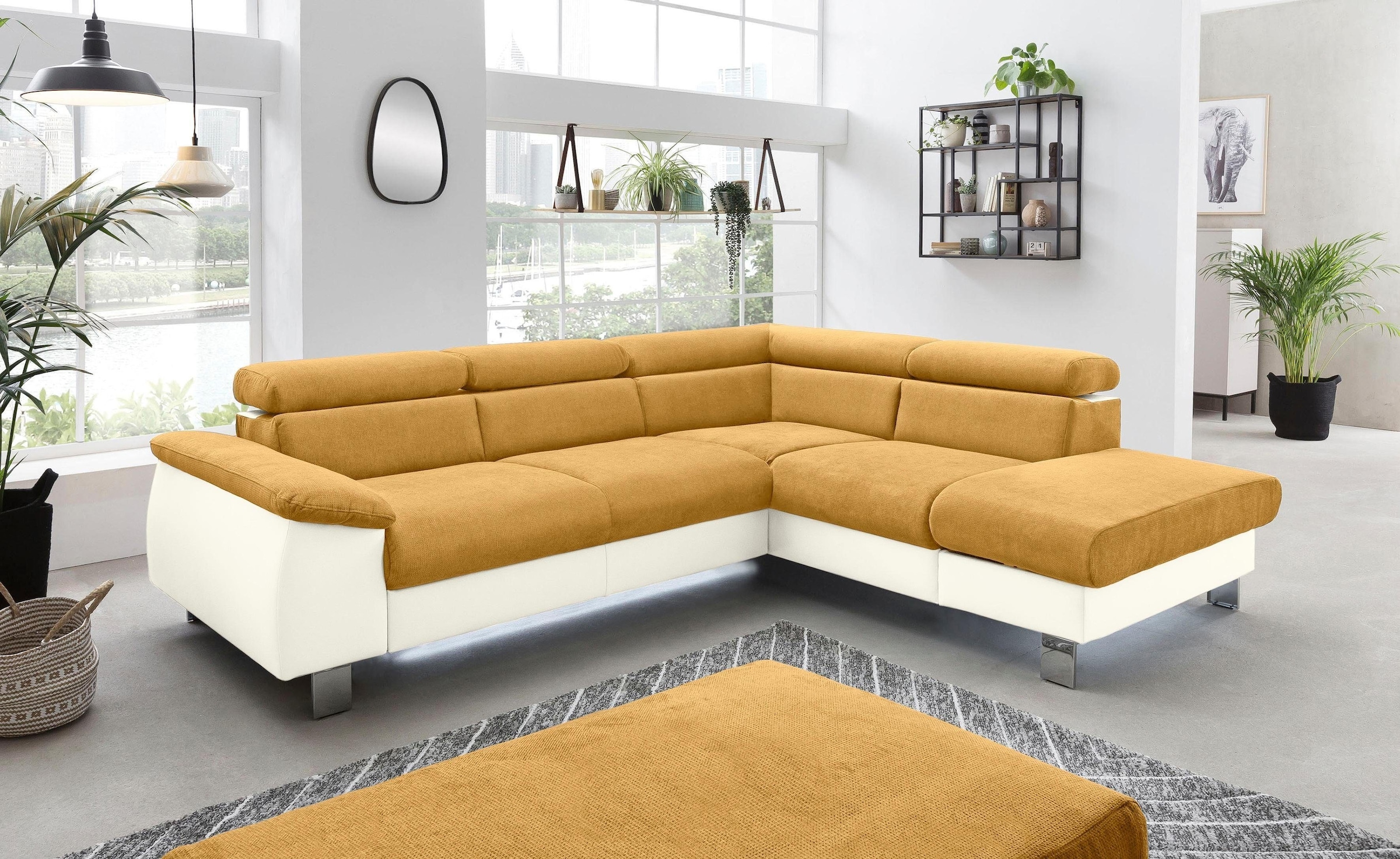 COTTA Polstergarnitur "Komaris L-Form", (Set), Set bestehend aus: Ecksofa m günstig online kaufen