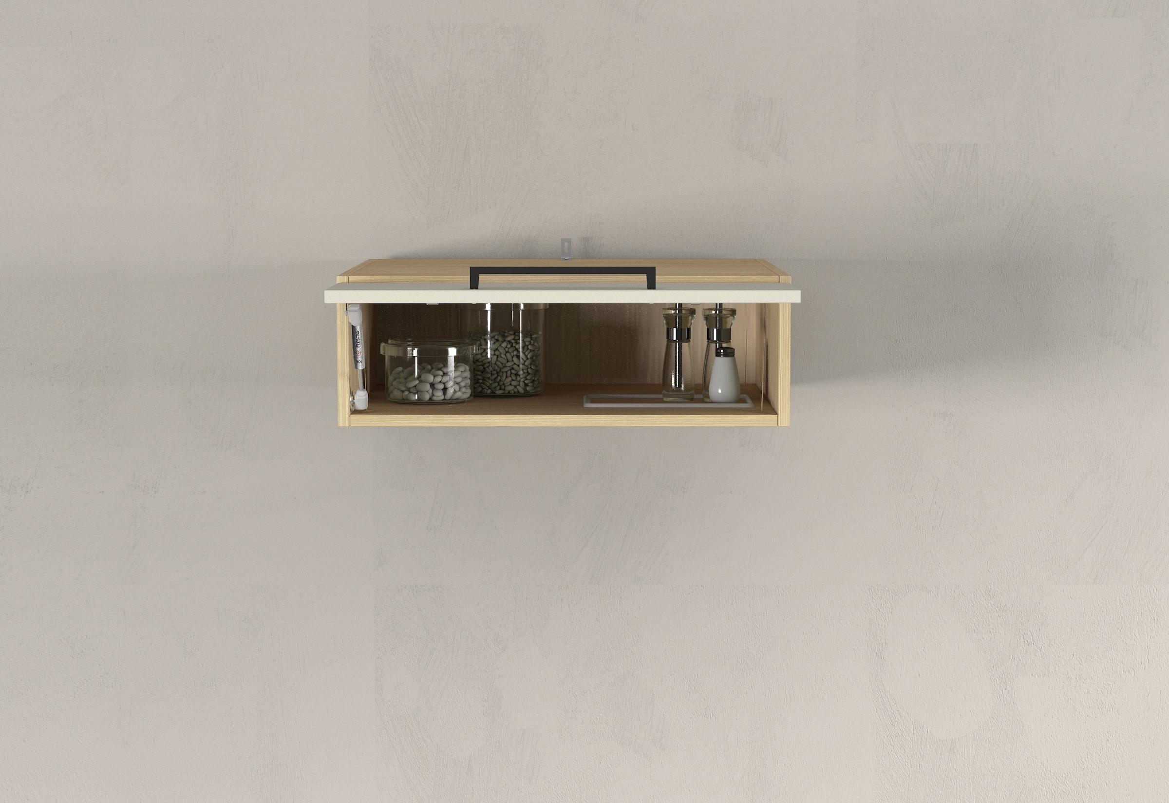 KOCHSTATION Aufsatzschrank »Luna, Hängeschrank, Küchenhängeschrank, Made in Italy« B/T/H: 60×60×20 cm, zusätzlicher Stauraum über der Arbeitsfläche