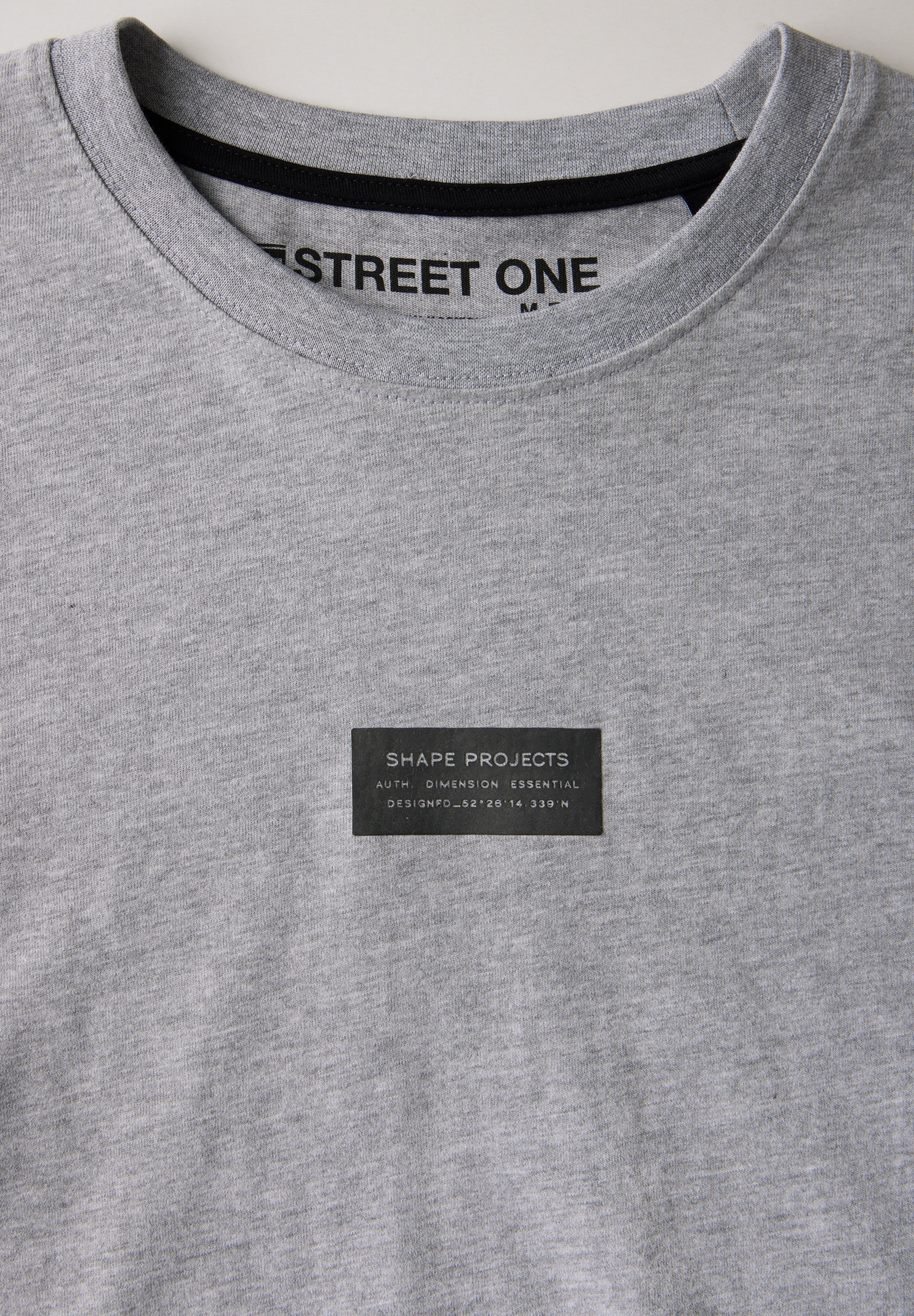 STREET ONE MEN Langarmshirt, aus reiner Baumwolle