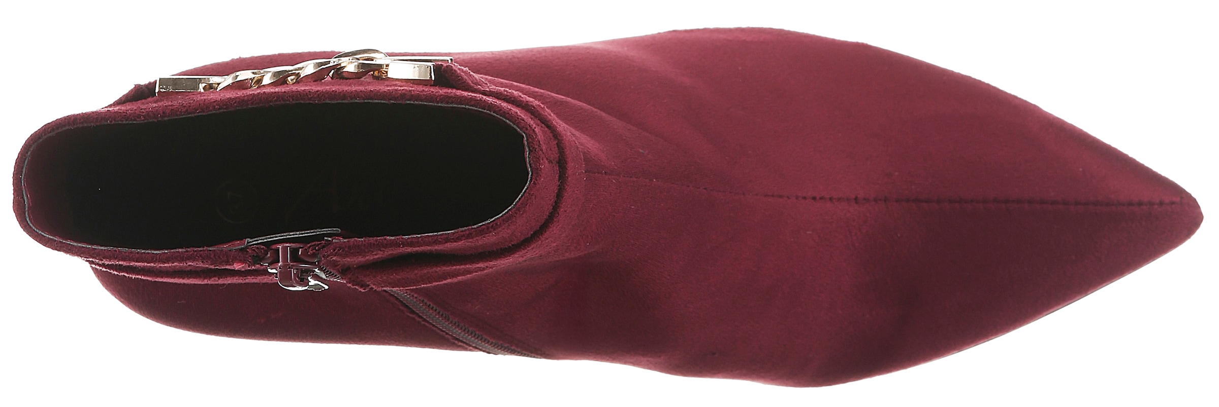 Aniston SHOES Stiefelette  Ankle Boots mit goldener Zierkette - NEUE KOLLEKTION