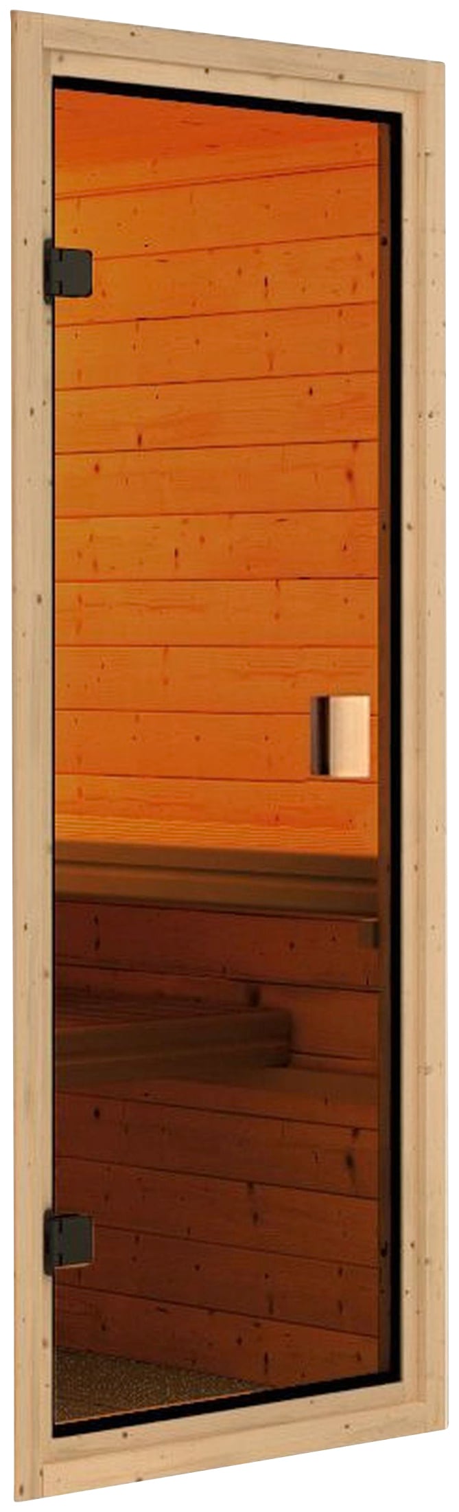 Karibu Sauna »Sanna 2«, 9-kW-Ofen mit integrierter Steuerung