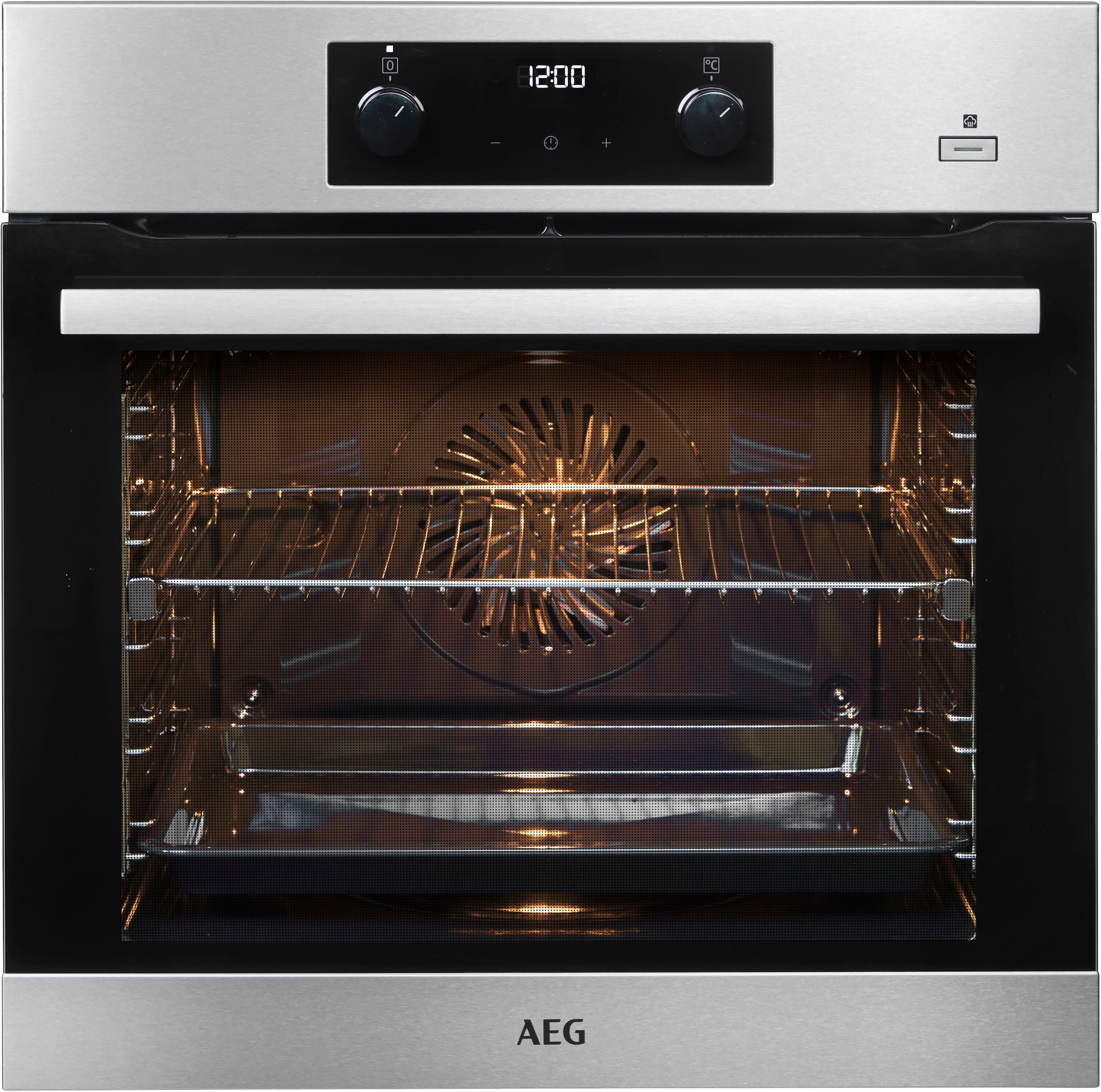 AEG Einbaubackofen 6000 »BEB355020M 944 188 402«, mit 1-fach-Teleskopauszug, Aqua-Reinigungsfunktion